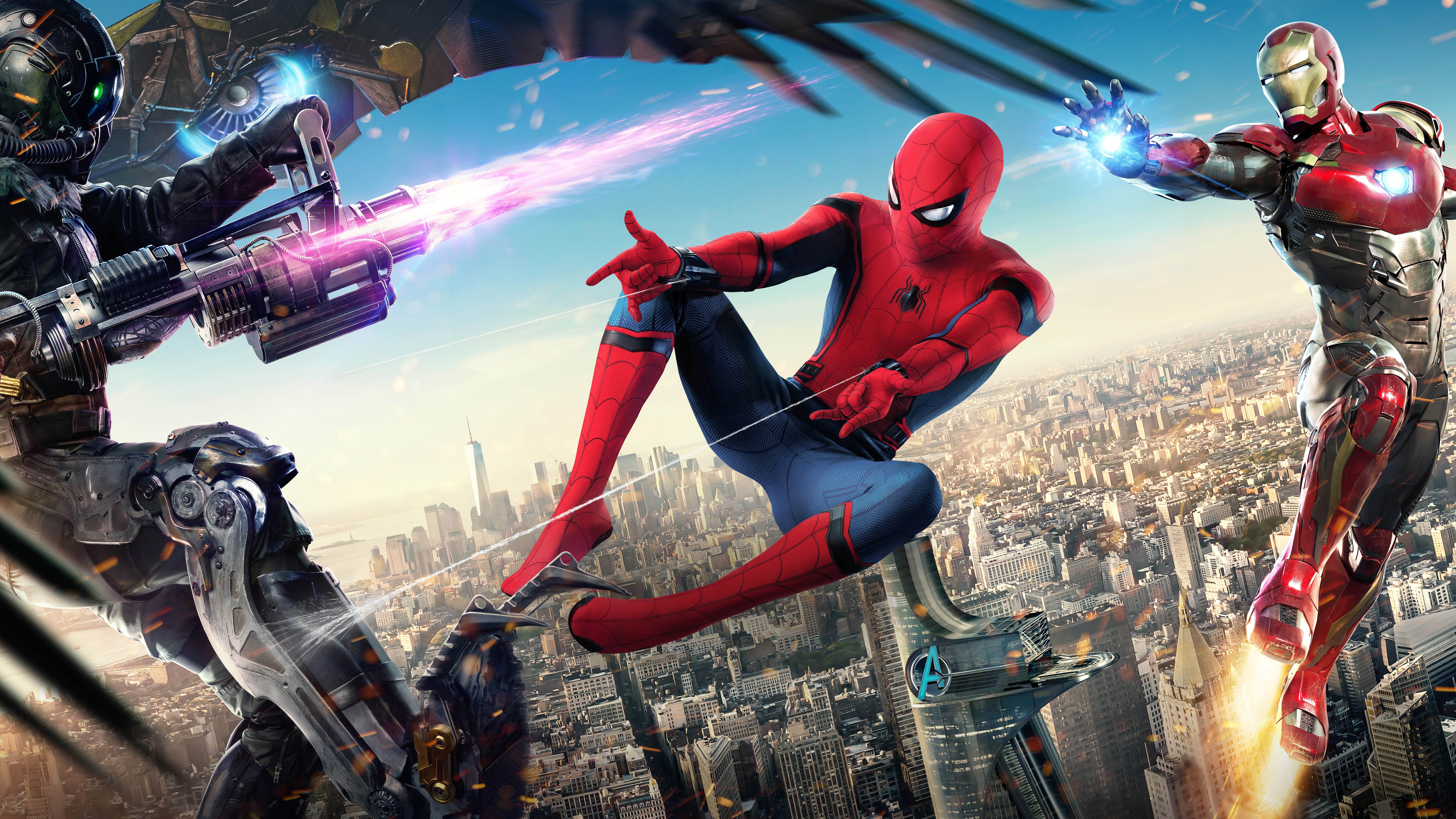 Spider-Man and Iron Man wallpaper, Spider-Man: Homecoming (2017)