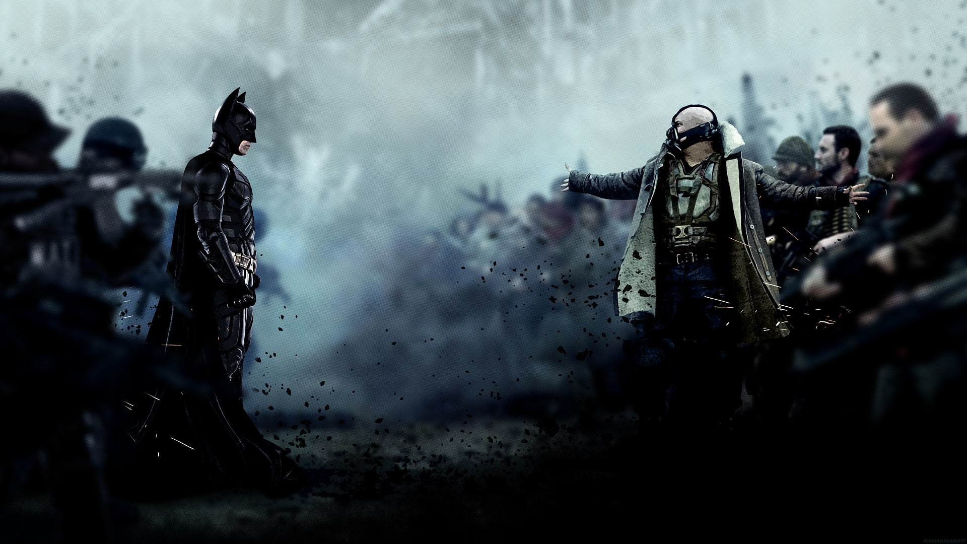 The Dark Knight Rises, Bane, Tom Hardy, Christian Bale, Batman