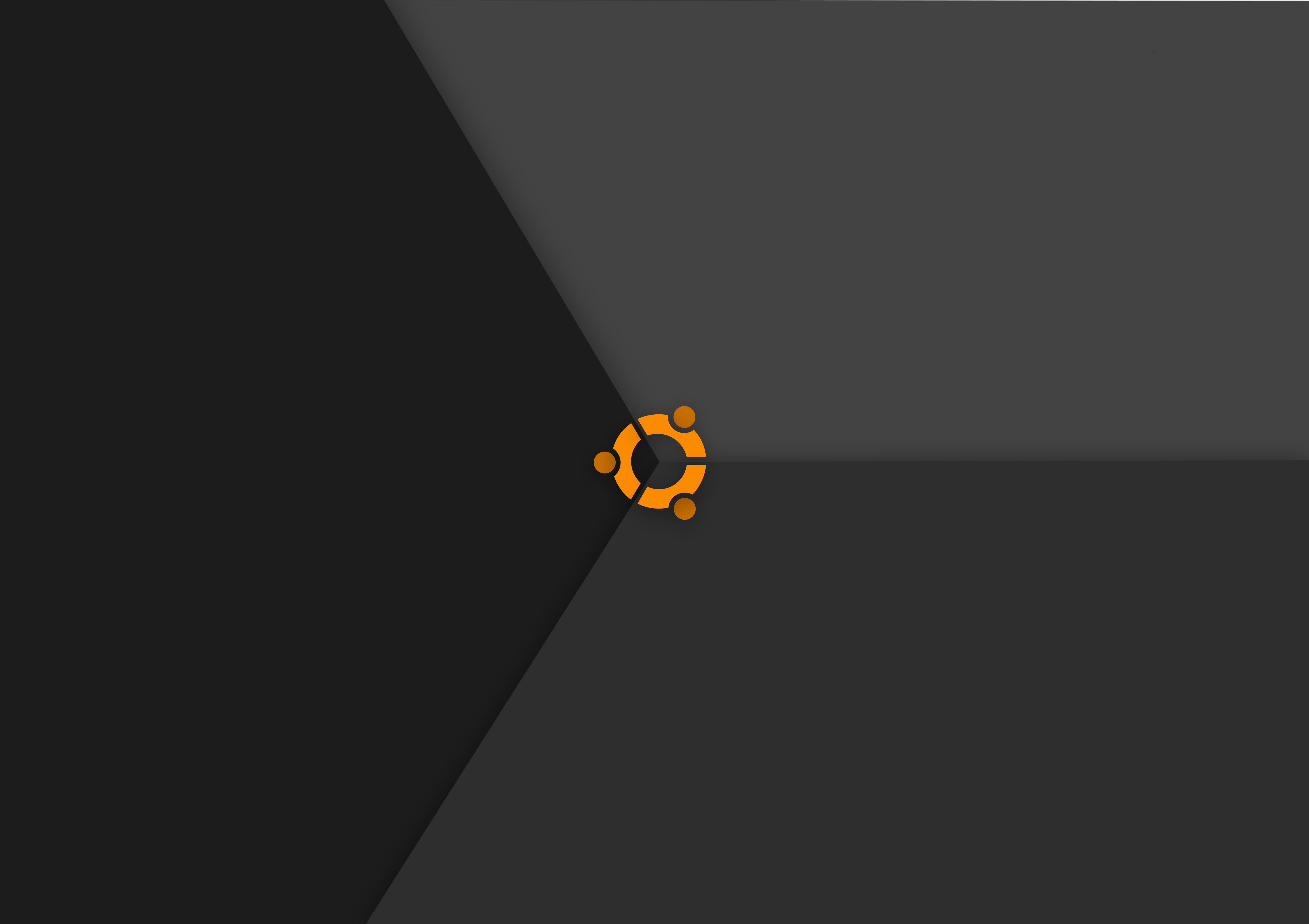 Ubuntu, Linux, black, grey, simple background