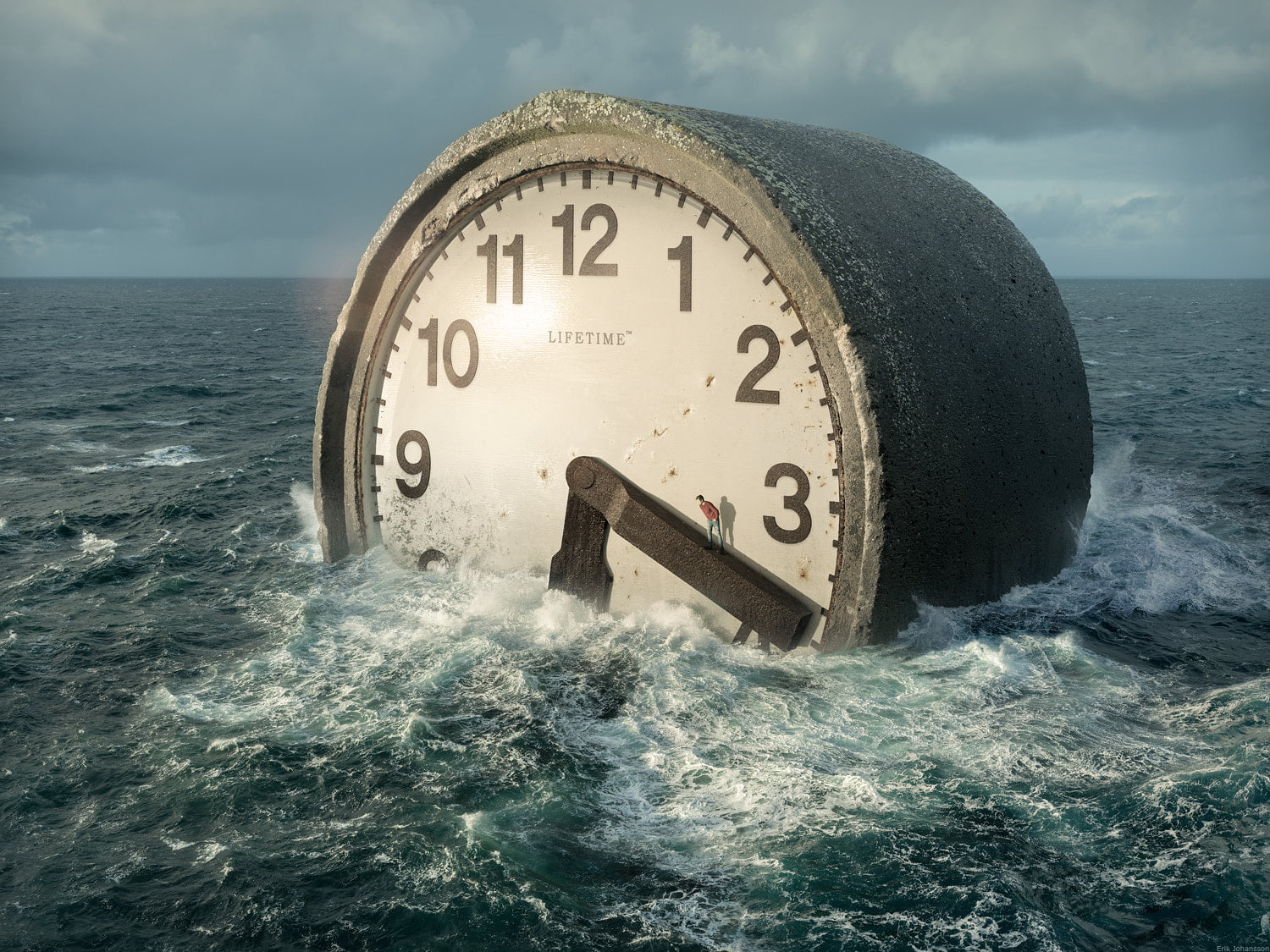 photo manipulation, clocks, sea, water, 500px, horizon over water