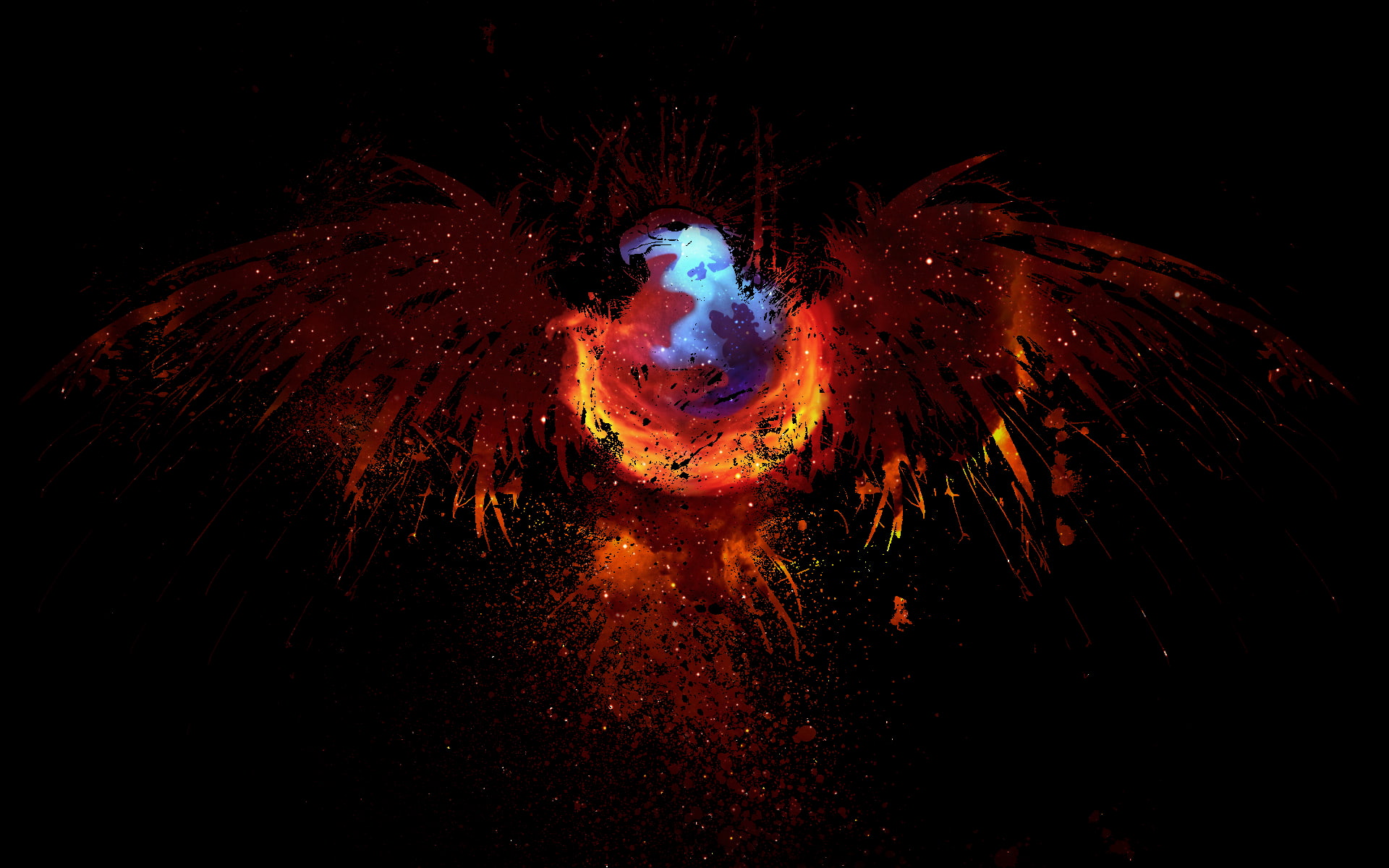 fire background  for computer, night, dark, glowing, black background
