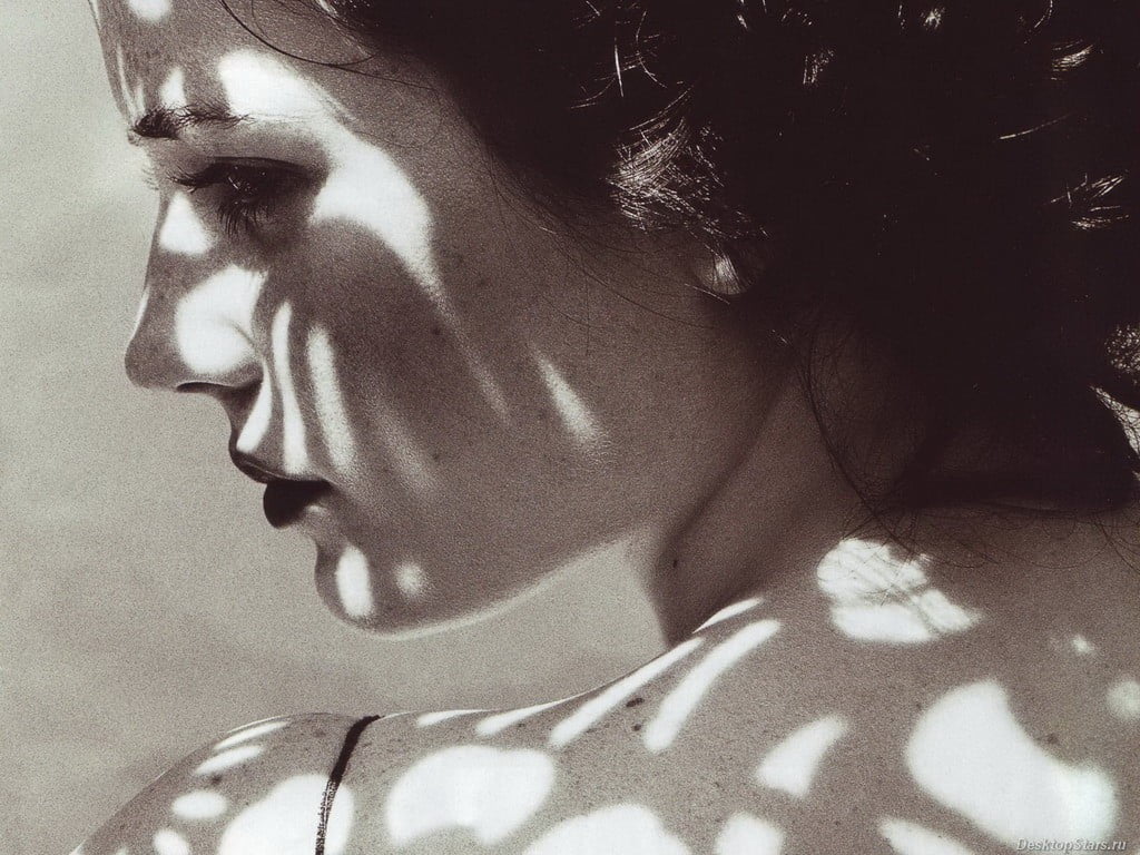 Eva Green, actress, monochrome, women, face, portrait, celebrity