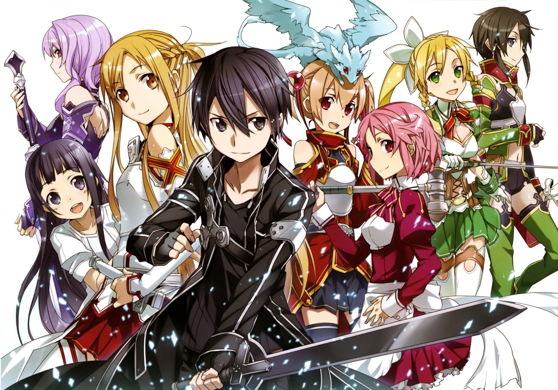 Sword Art Online, Sword Art Online II, Asuna Yuuki, Kirito (Sword Art Online)