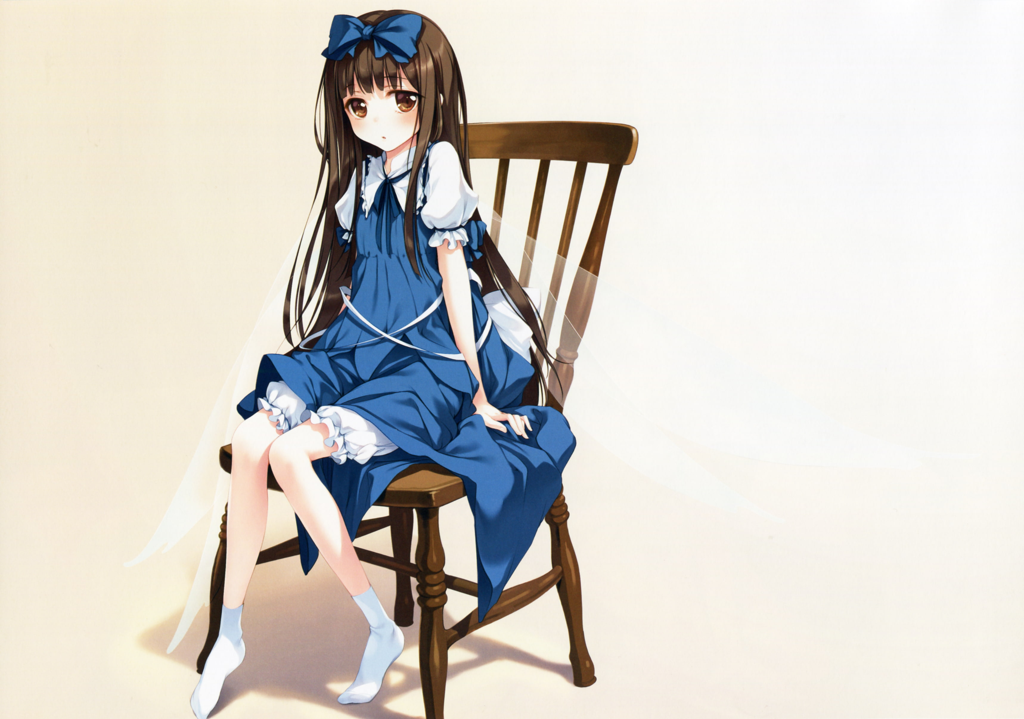 chair, wings, Touhou, sitting, bloomers, ke-ta, anime girls