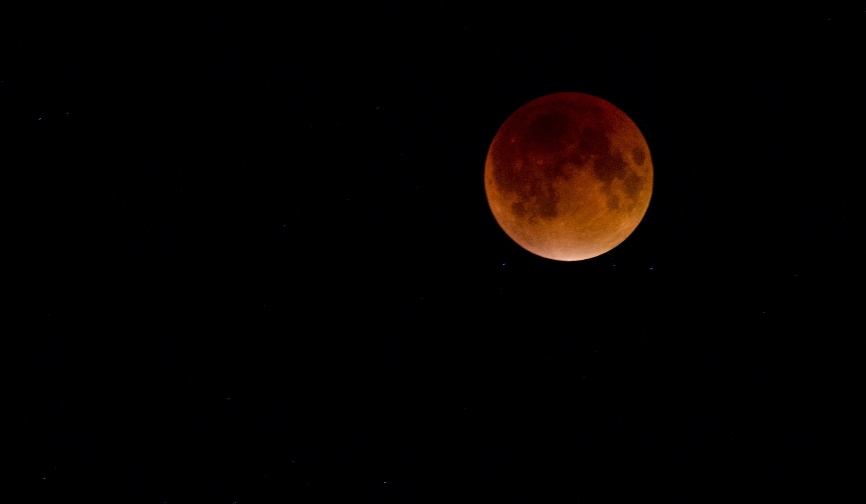 stars, the moon, satellite, Eclipse, bloody