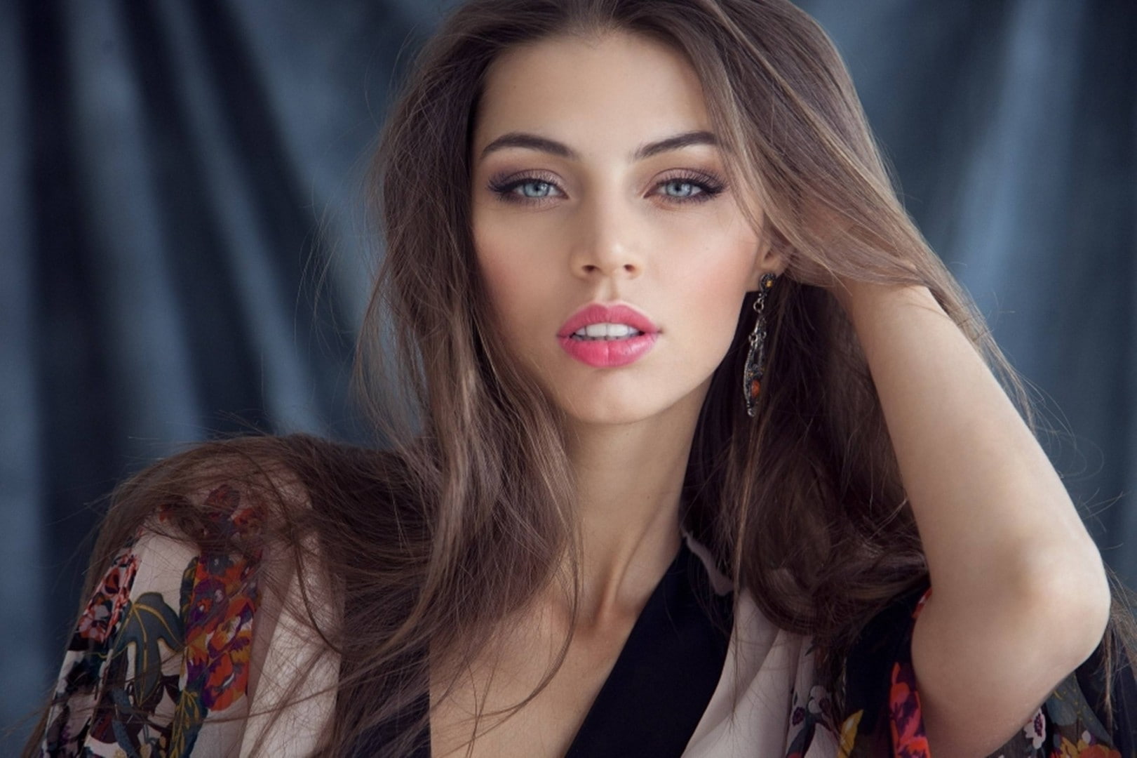 model, women, face, Valentina Kolesnikova, eyes