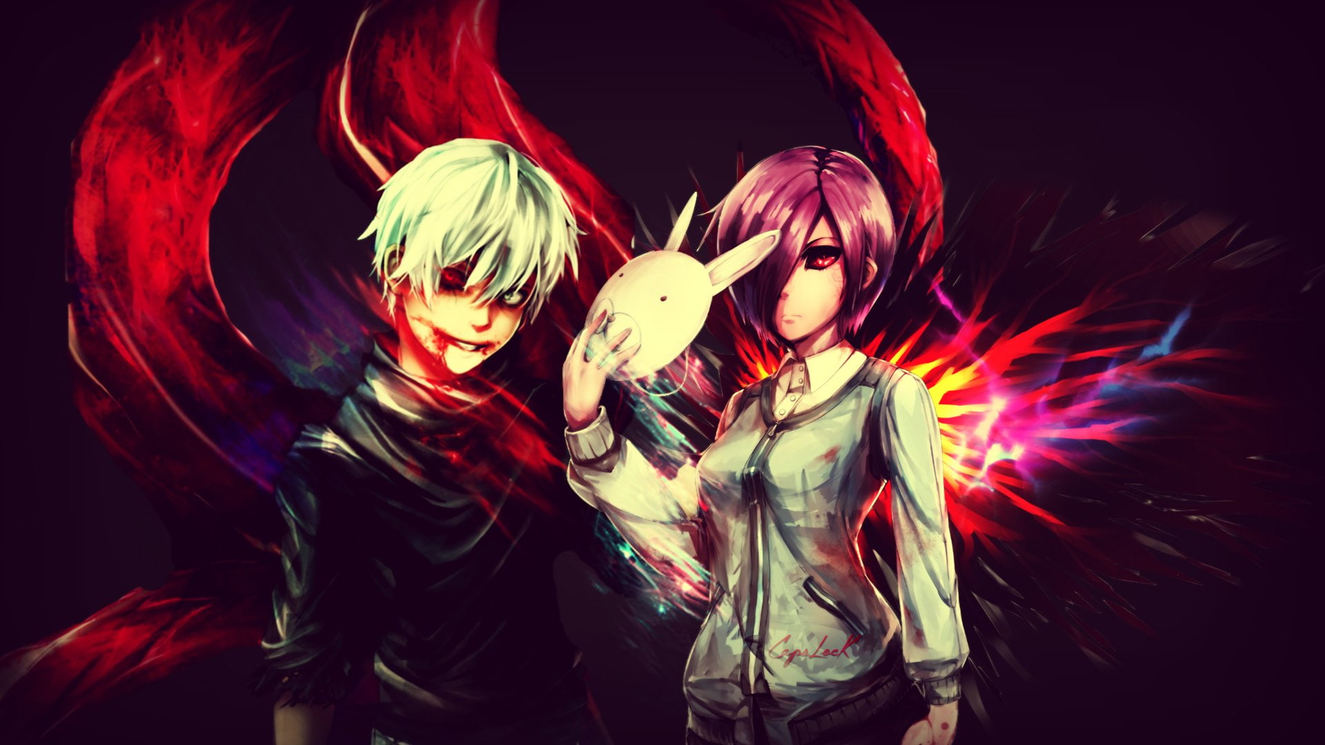 Free download | HD wallpaper: Tokyo Ghoul Kaneki and Touka wallpaper ...