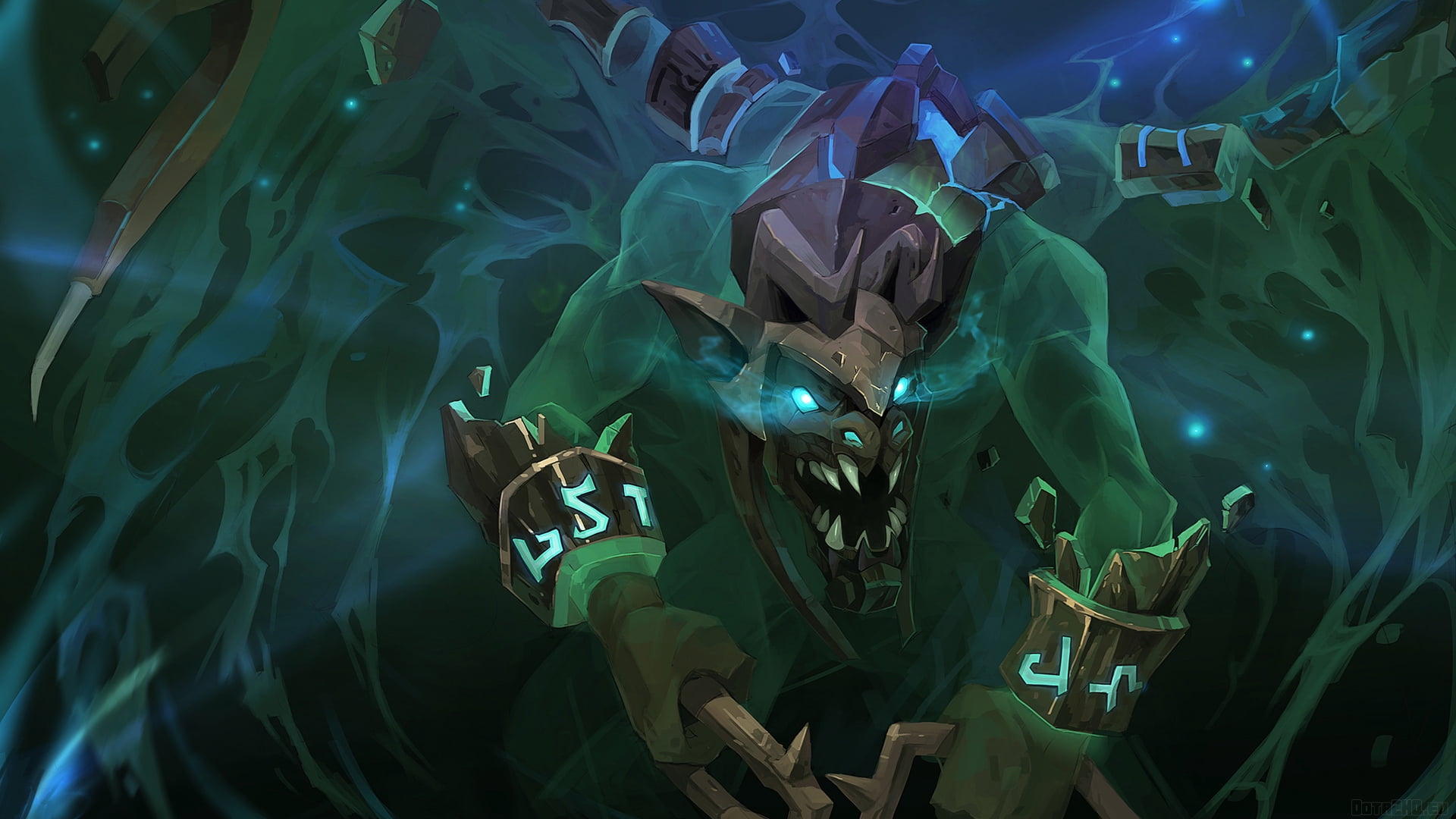 Free download | HD wallpaper: green monster wallpaper, visage, dota 2 ...