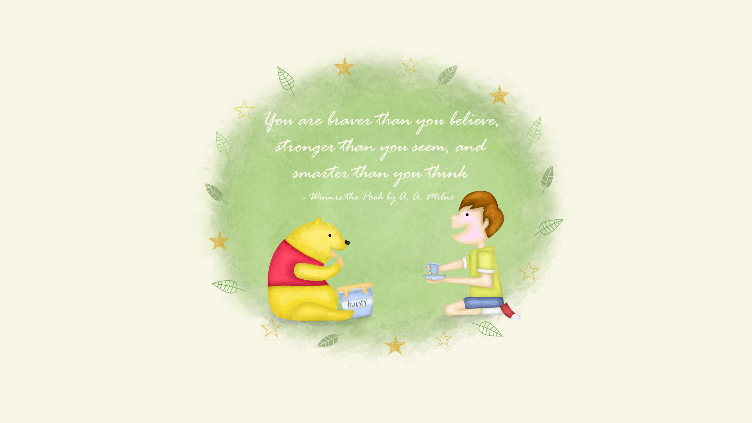 Braver, Stronger, Popular quotes, Winnie the Pooh, Smarter