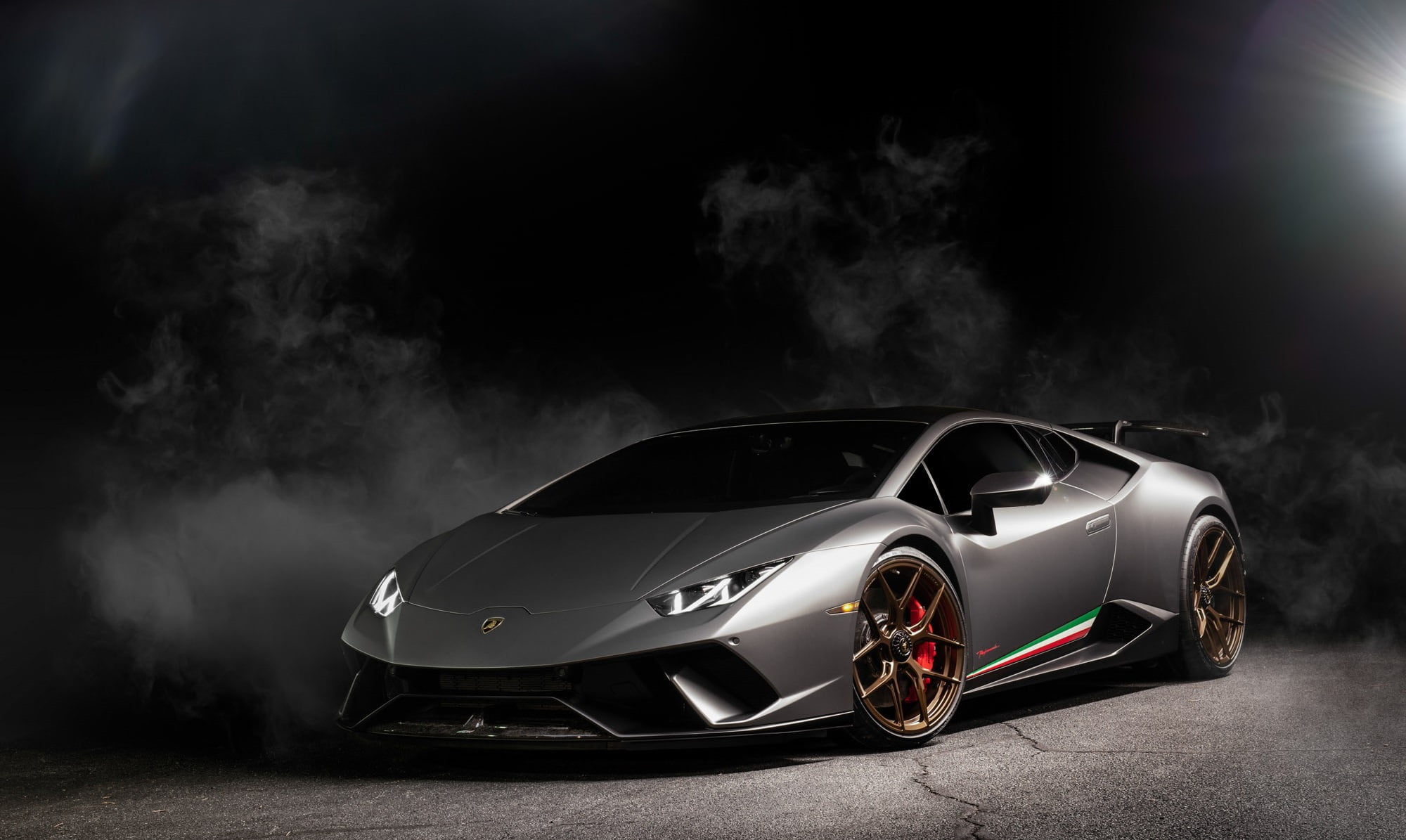 Lamborghini, Light, Smoke, Gray, VAG, Performante, Huracan