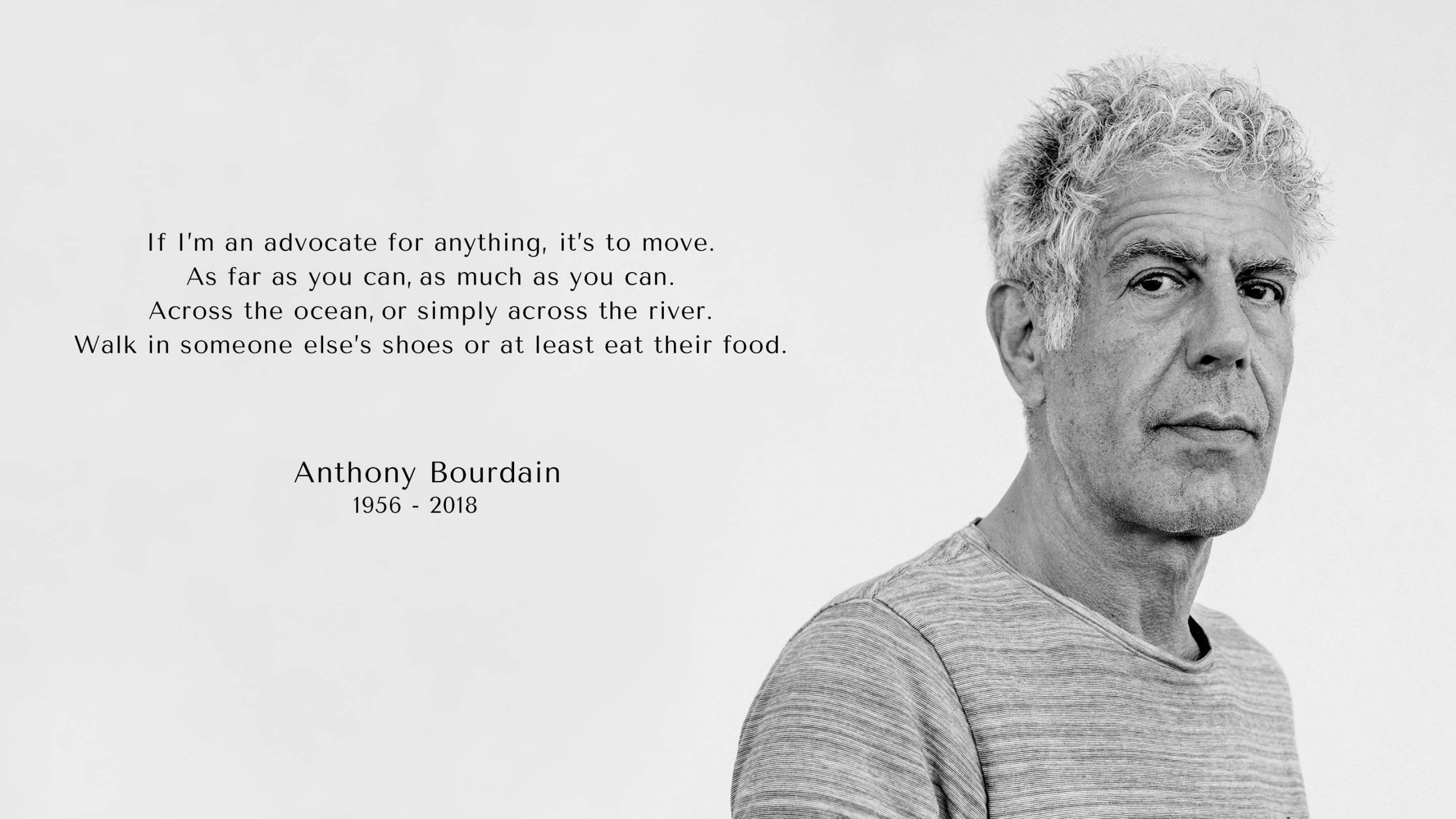 Anthony Bourdain, quote, celebrity, Chef, headshot, portrait