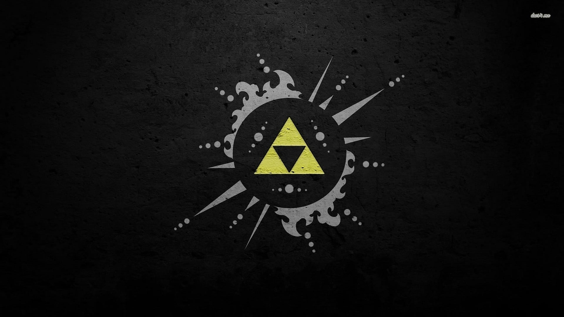 round black and triangular yellow logo, The Legend of Zelda, Nintendo