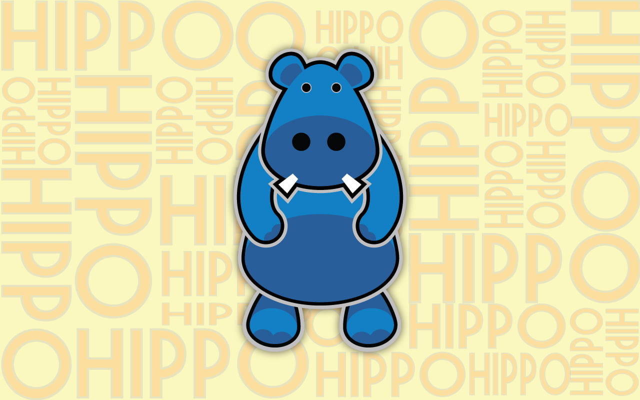 Cartoon Hippo, blue hippo illustration, Cartoons, yellow, baby hippos