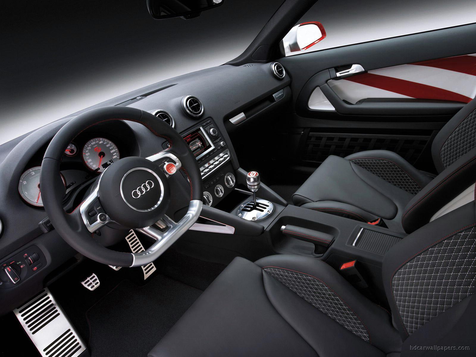 Audi A3 TDi Clubsport Quattro Interior, black audi steering wheel