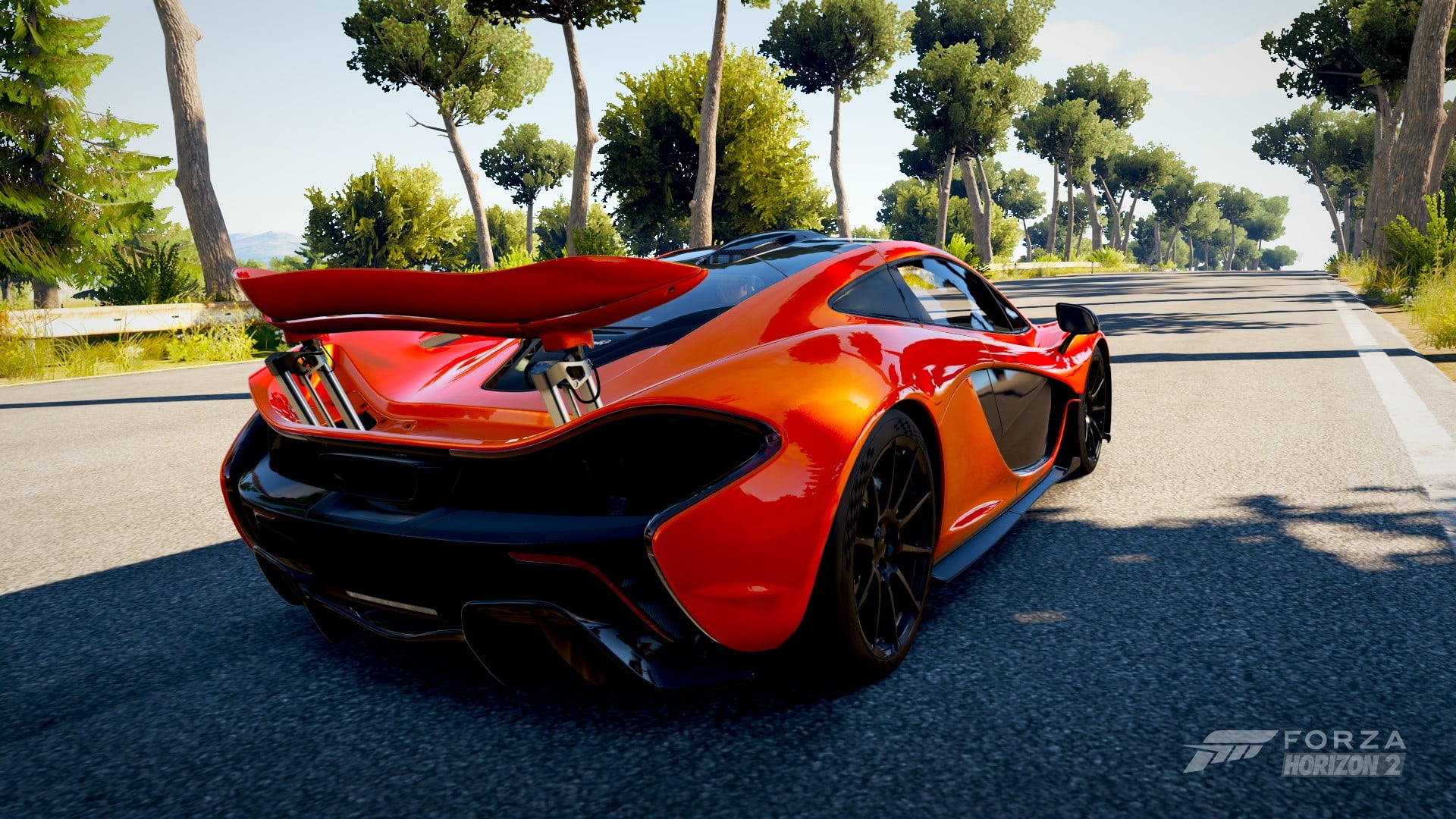 orange sports car Forza game screenshot, McLaren P1, Forza Horizon 2