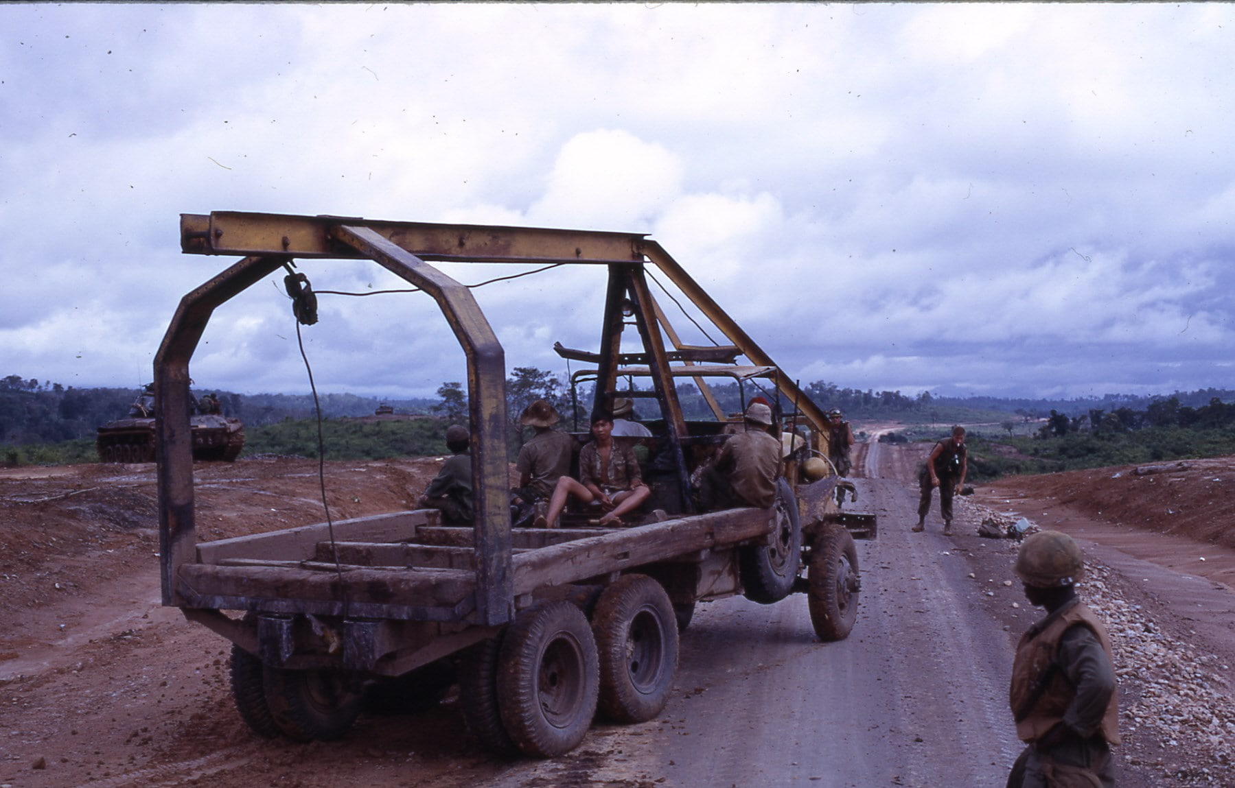 vietnam war, cloud - sky, transportation, land, nature, mode of transportation