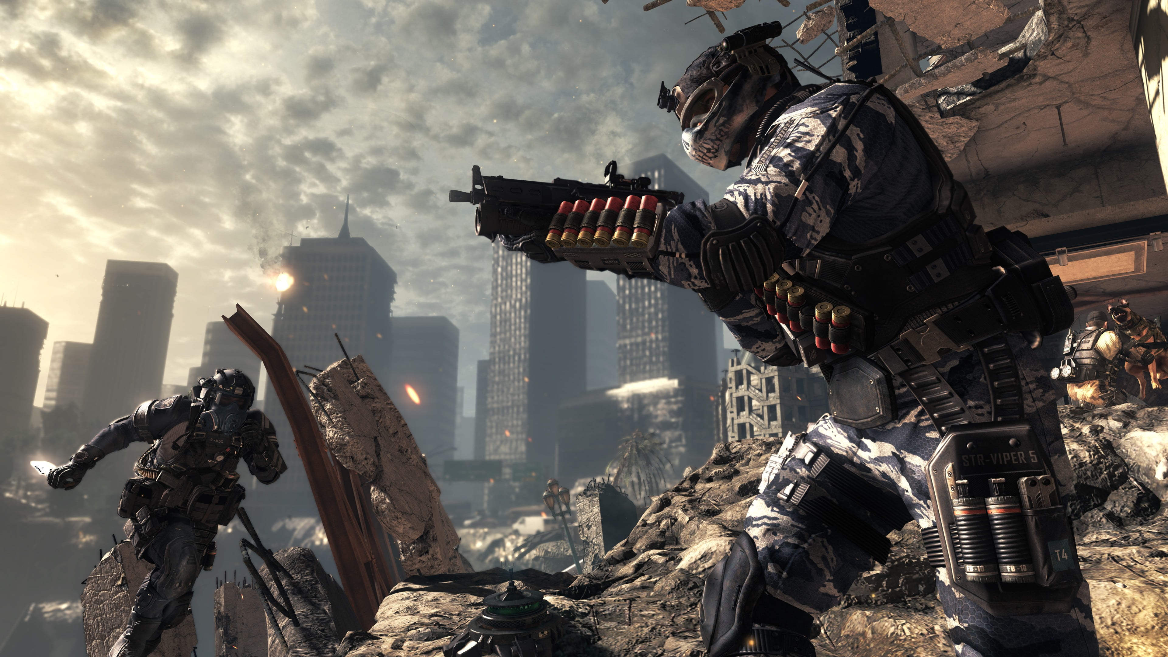 soldier holding gun digital wallpaper, Call of Duty: Ghosts, video games
