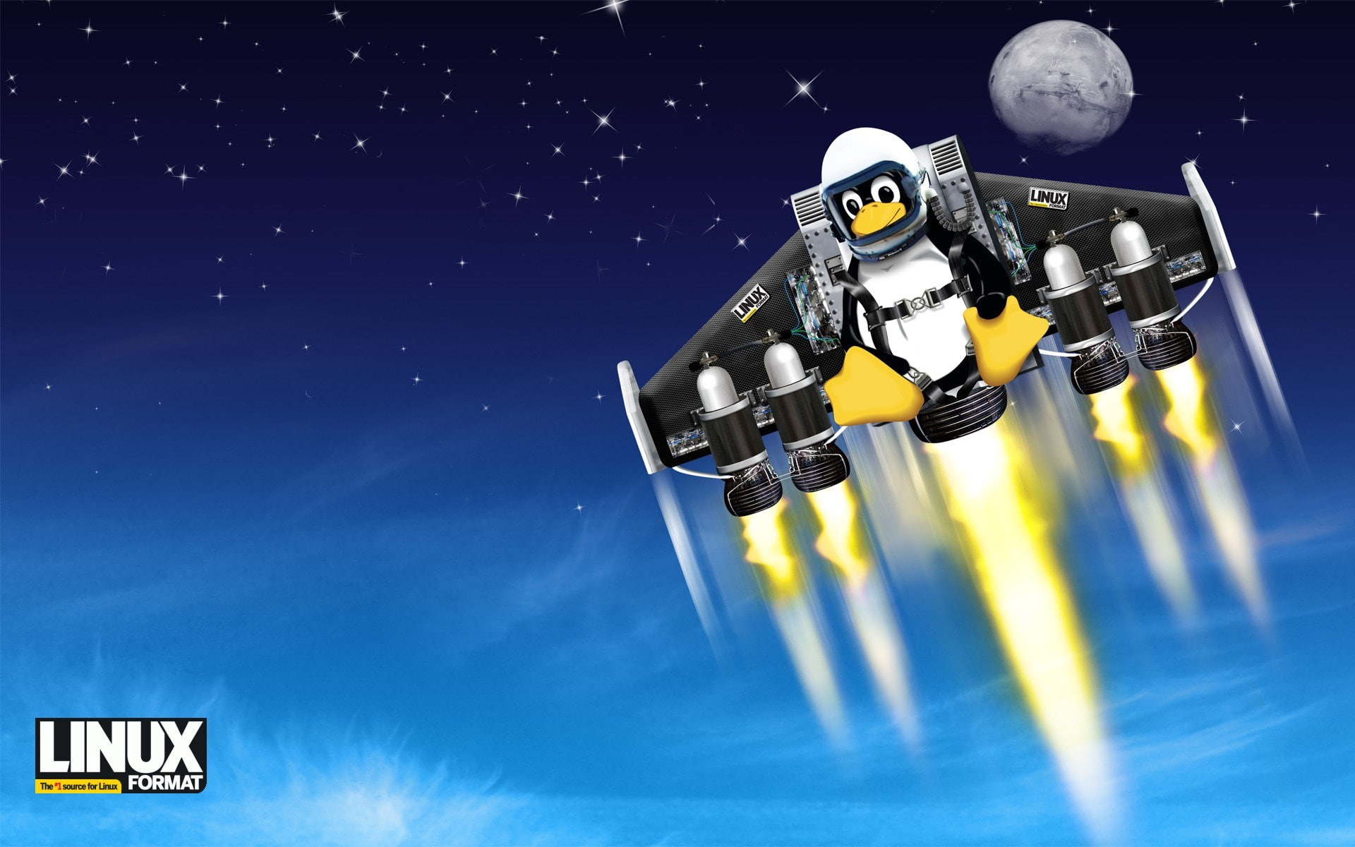 linux, sky, technology, night, space, nature, blue, no people