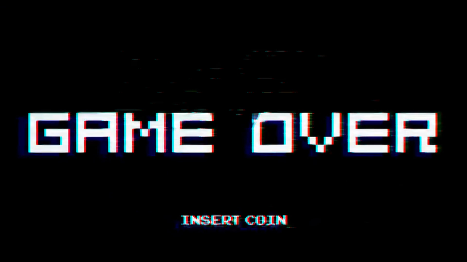 Arcade, Chromatic Aberration, GAME OVER, Simple, Typography