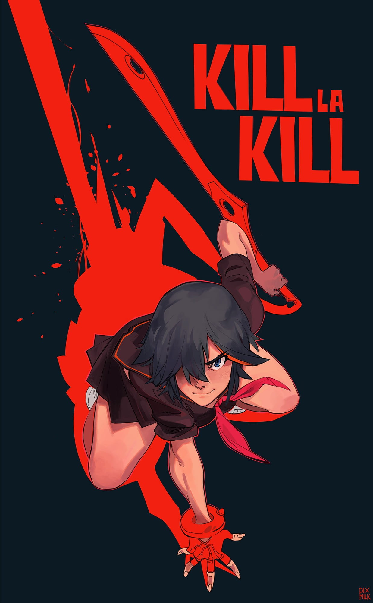 anime, Kill la Kill, Matoi Ryuuko, full length, one person