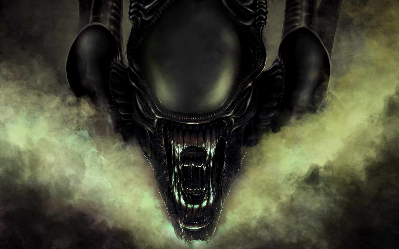 Free download | HD wallpaper: artwork aliens xenomorph, smoke ...