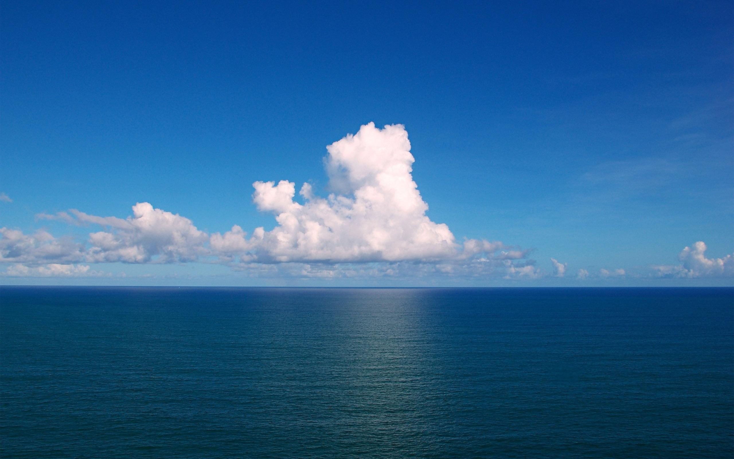 Beautiful View Of The Atlantic Ocean, clouds and blue sea, water