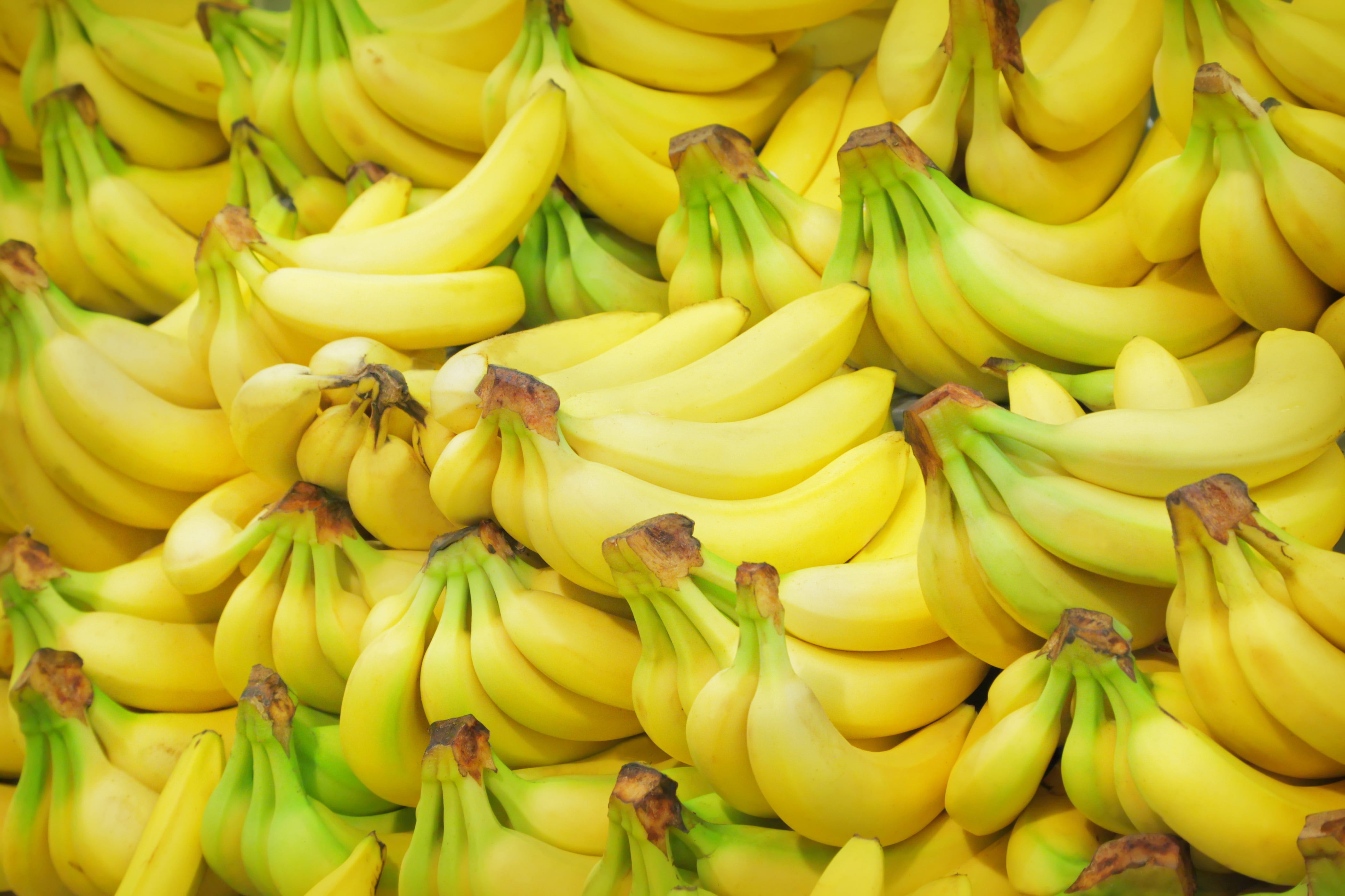 riped banana lot, texture, Fruit, Bananas, yellow, for sale, freshness