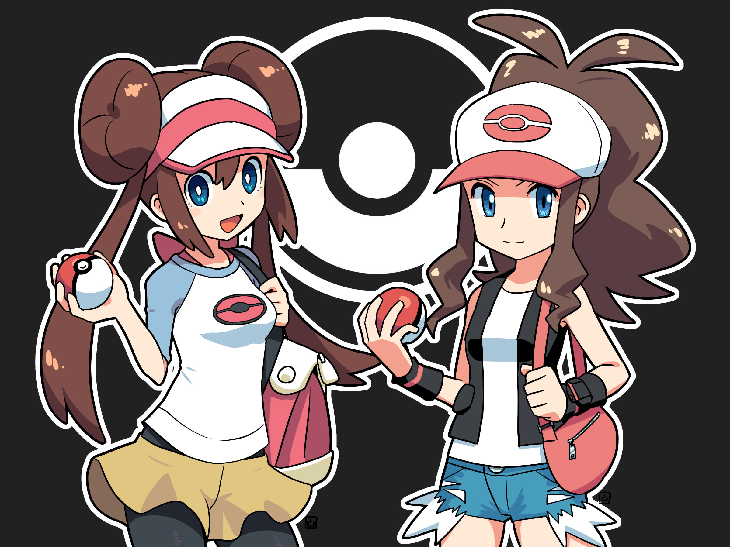 Free Download Hd Wallpaper Anime Anime Girls Pokémon Rosa Pokémon Hilda Pokemon