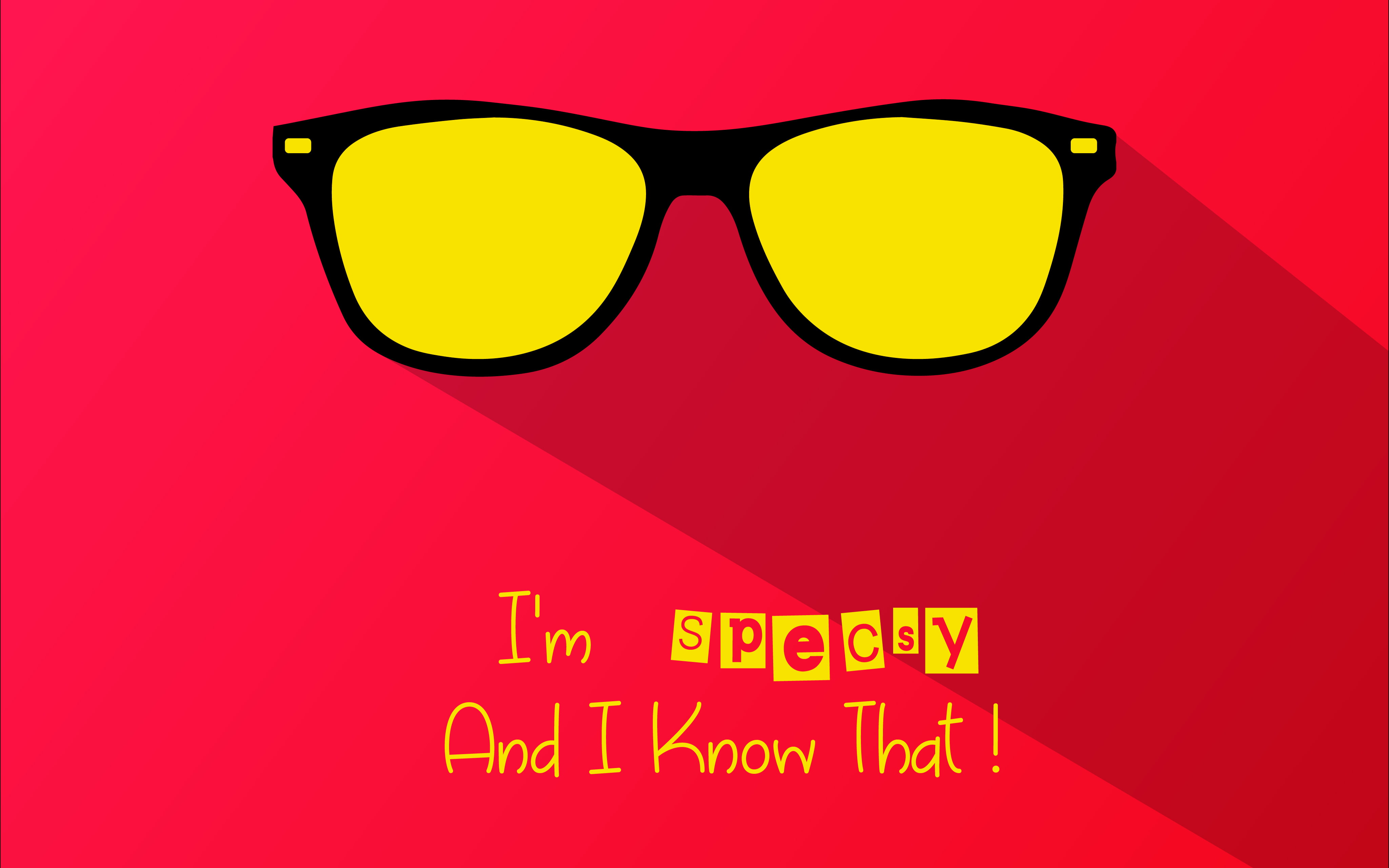 Specsy Quote, fashion, glasses, yellow, sunglasses, colored background