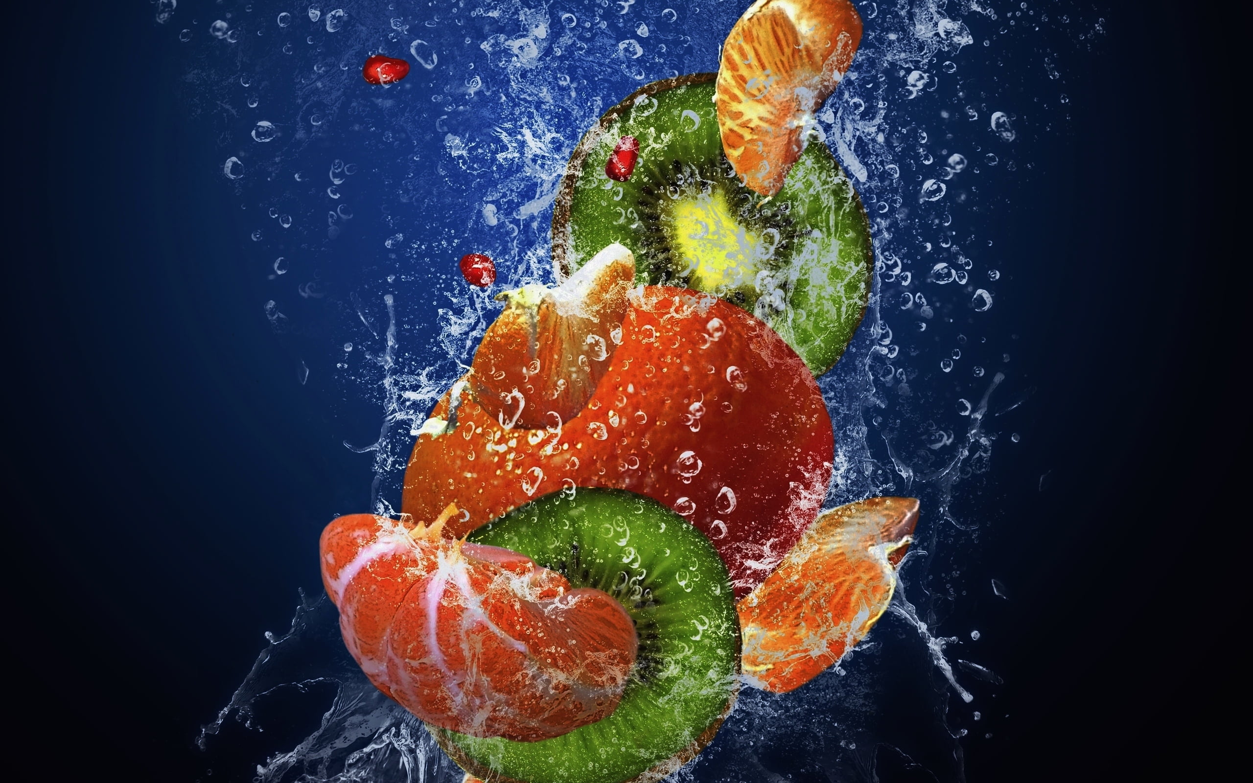 Free Download Hd Wallpaper Slices Of Kiwi Fruits Water Drops Squirt Freshness Garnet