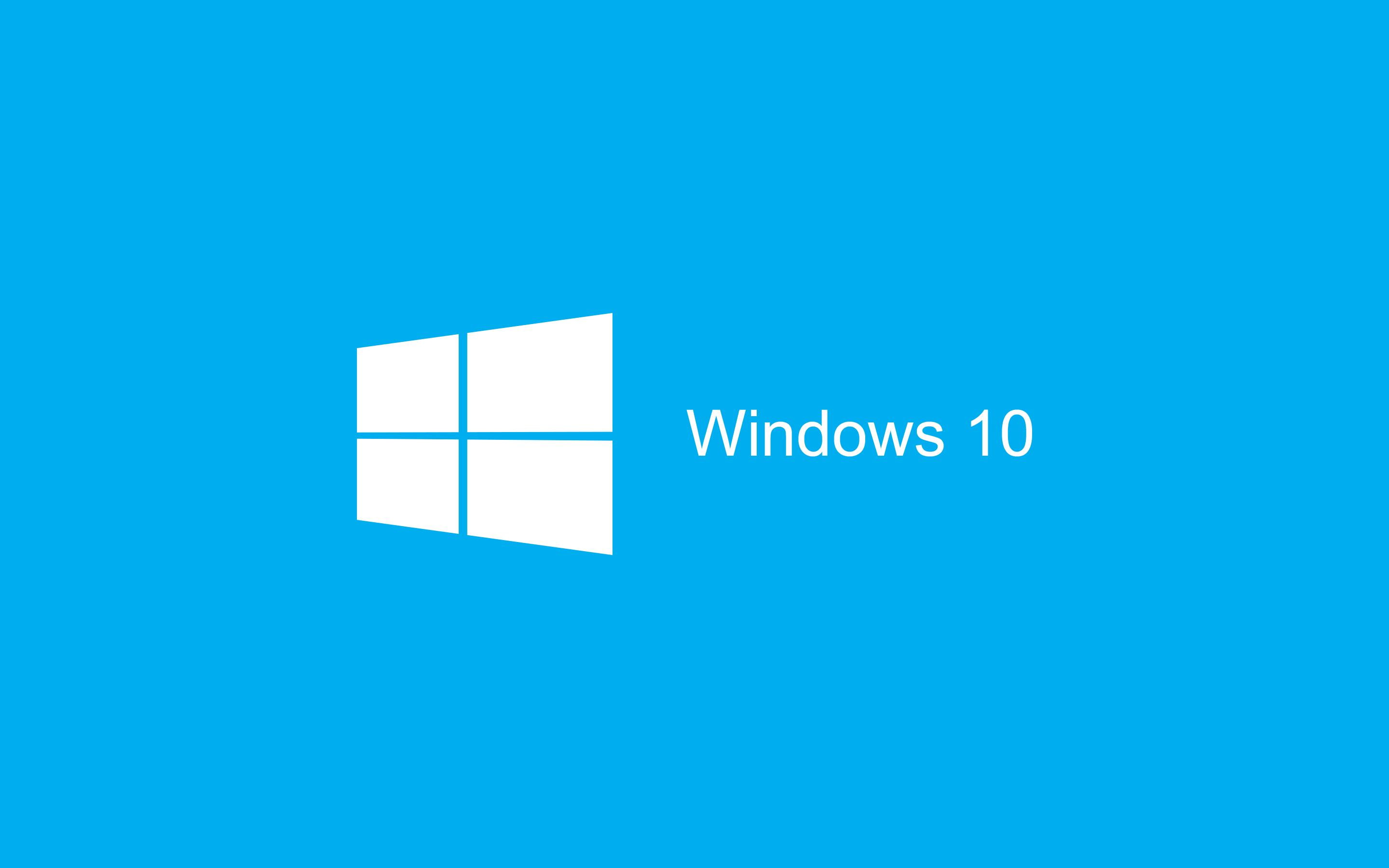 Blue Background, Windows 10, Logo, windows 10