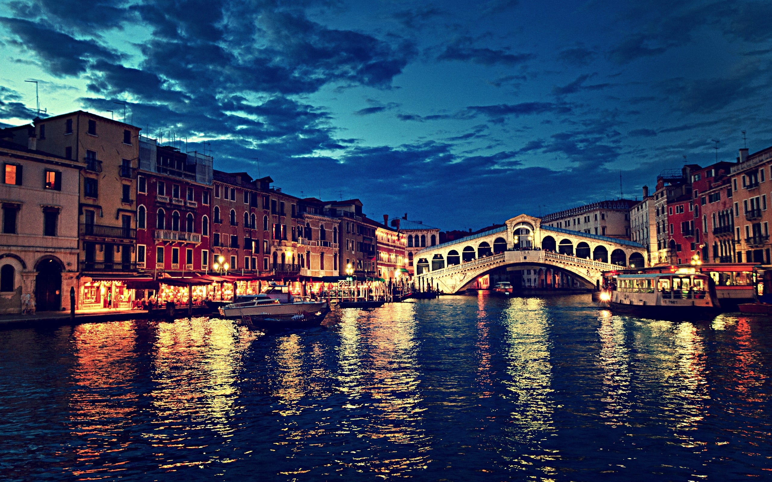Grand Canal, Venice Italy, night, river, building, venice - Italy