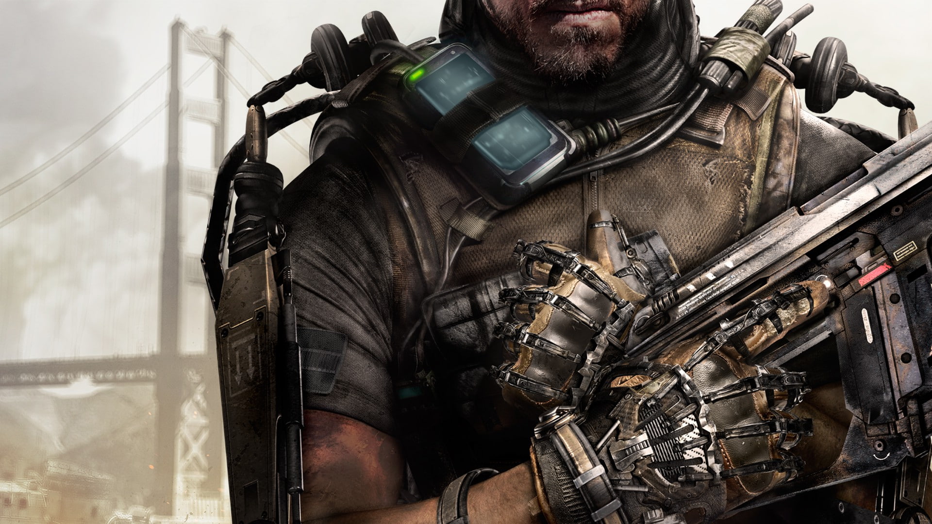 Call of Duty: Advanced Warfare, man with guns video game, soldiers exoskeleton armor