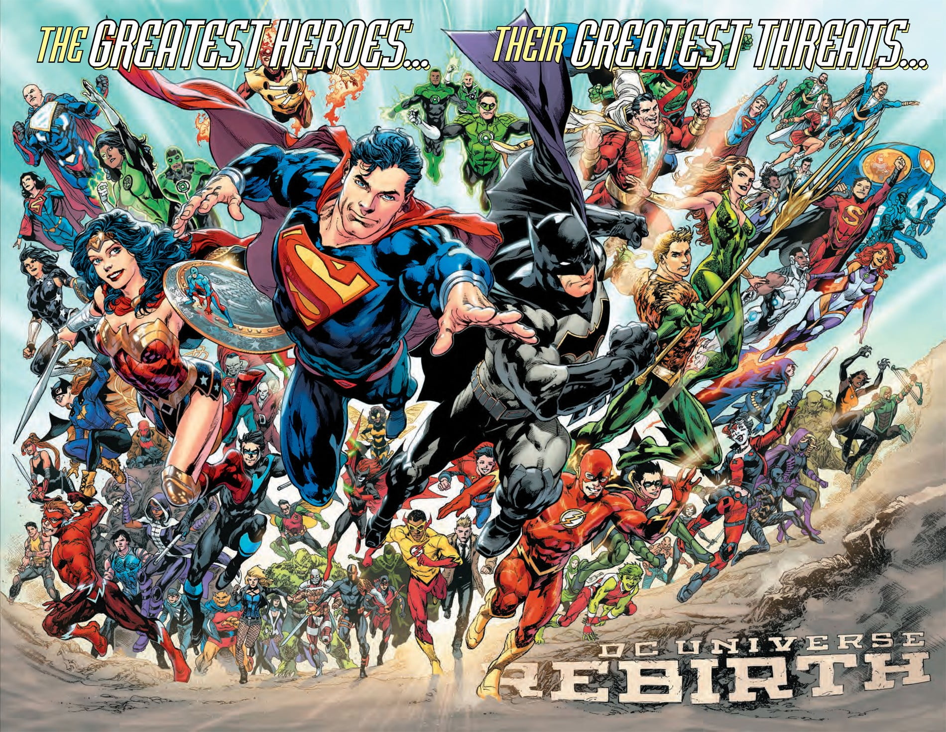 DC Comics, Superman, Batman, Wonder Woman, artwork, Shazam