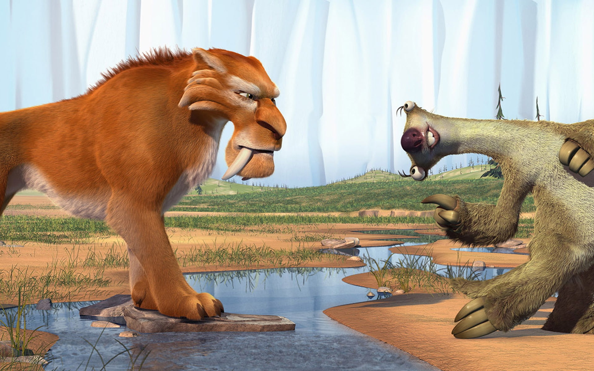 Ice Age Diego and Sid, animation, pixar, comedy, adventure