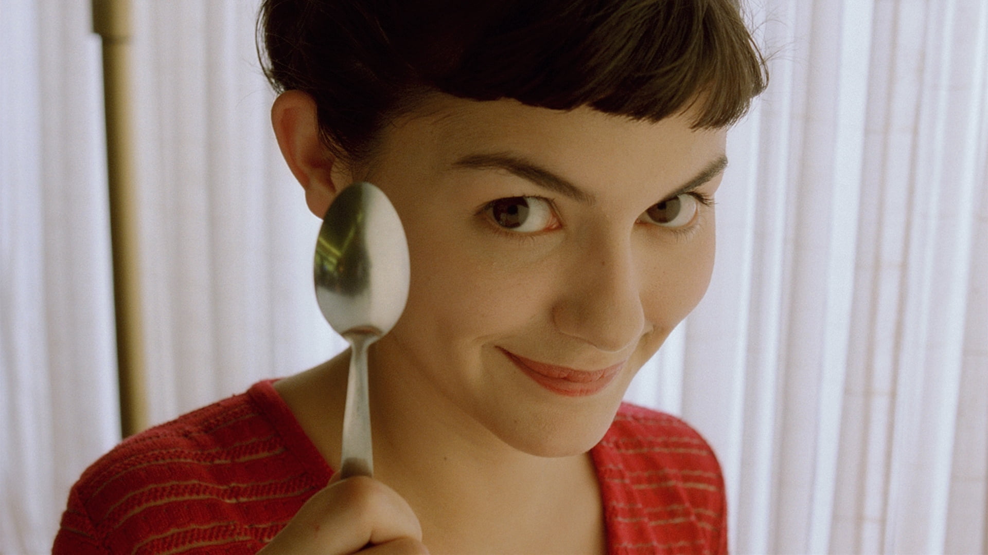 Free Download Hd Wallpaper Stainless Steel Spoon Amelie Audrey Tautou Actress Amelie 