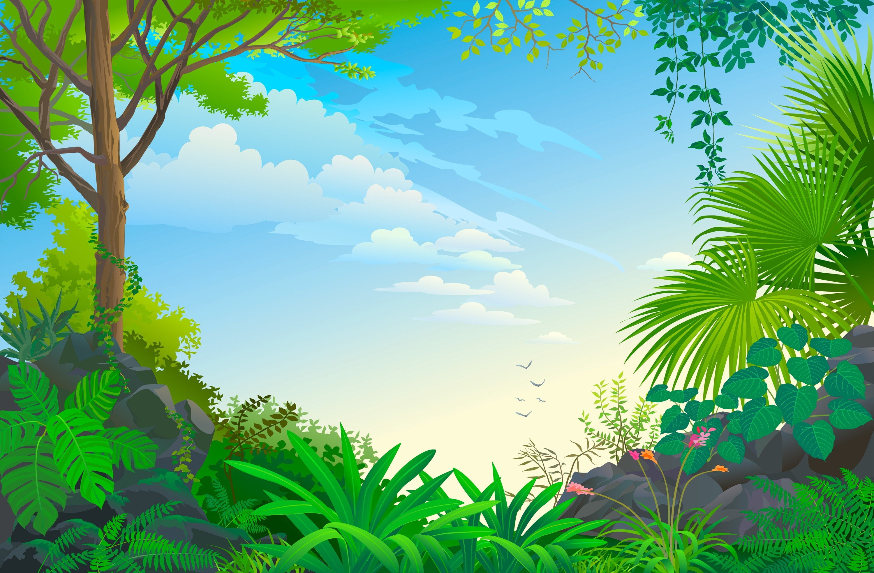 landscape, vector