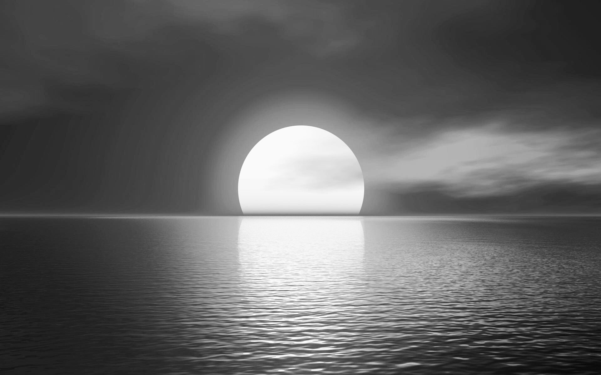 Sun, monochrome