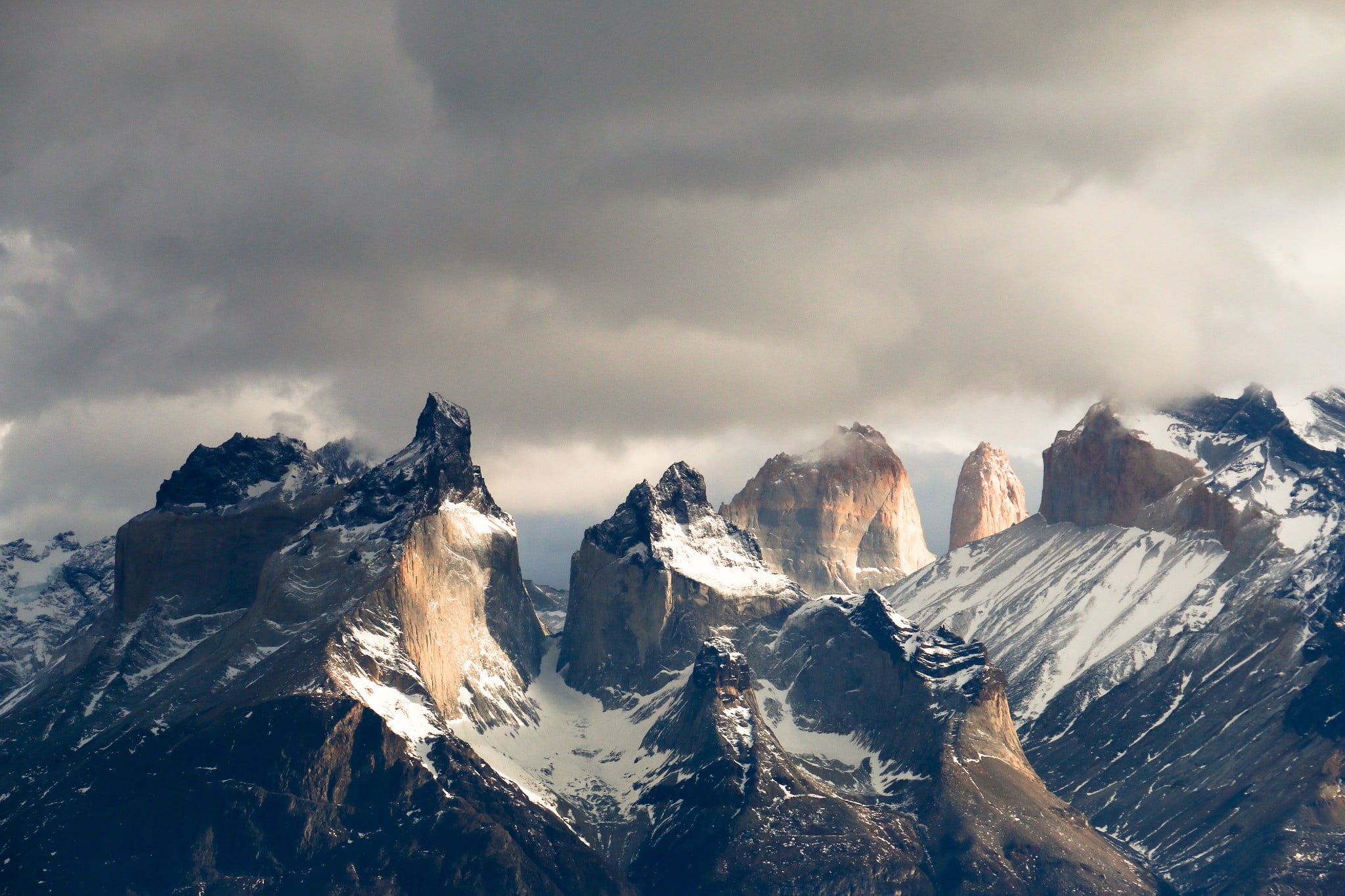 black mountain, photo of mountains with snow during daytime, Patagonia