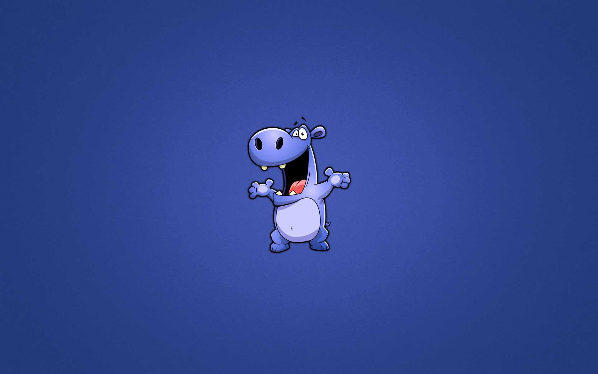 Free download | HD wallpaper: blue hippopotamus character digital ...