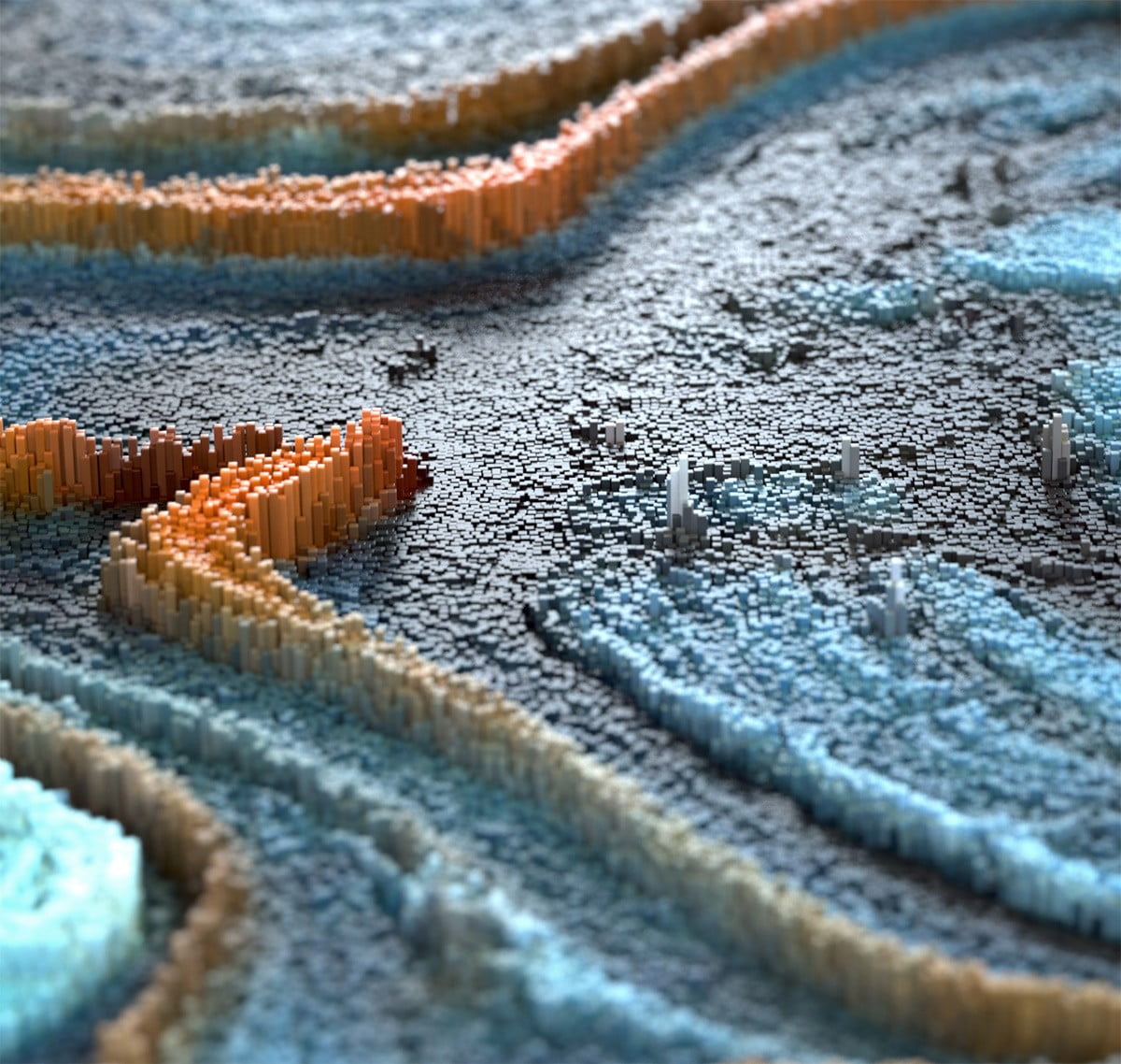 brown and black area rug, abstract, digital art, 3D, Lee Griggs