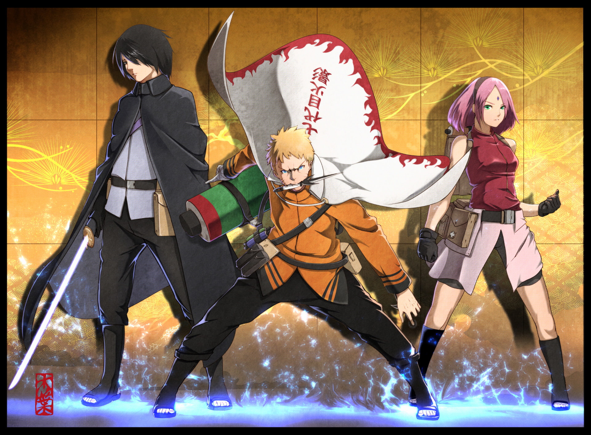 Naruto digital wallpaper, Anime, Boruto, Naruto Uzumaki, Sakura Haruno