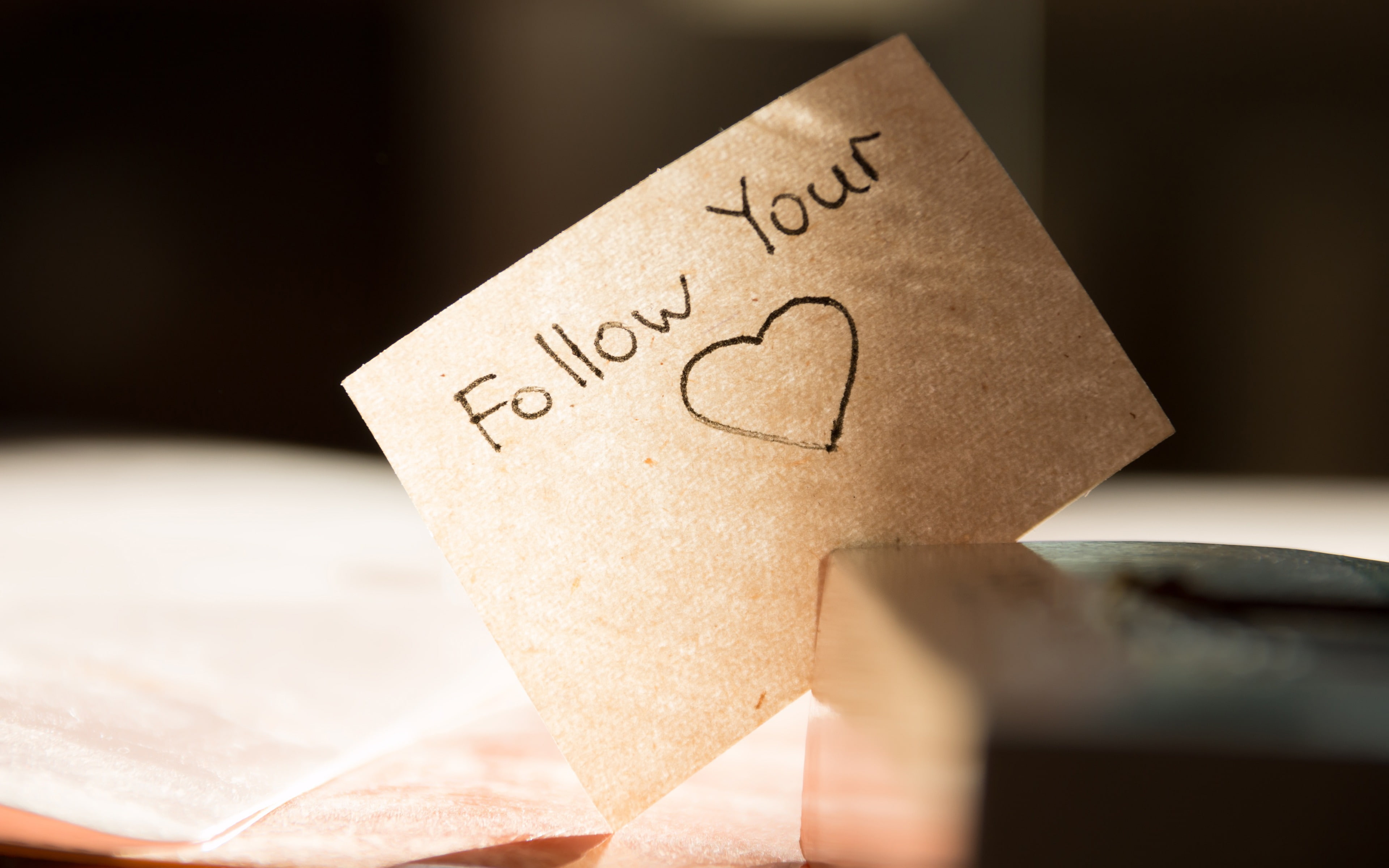 Follow Your Heart Romantic Love Paper, text, communication, western script