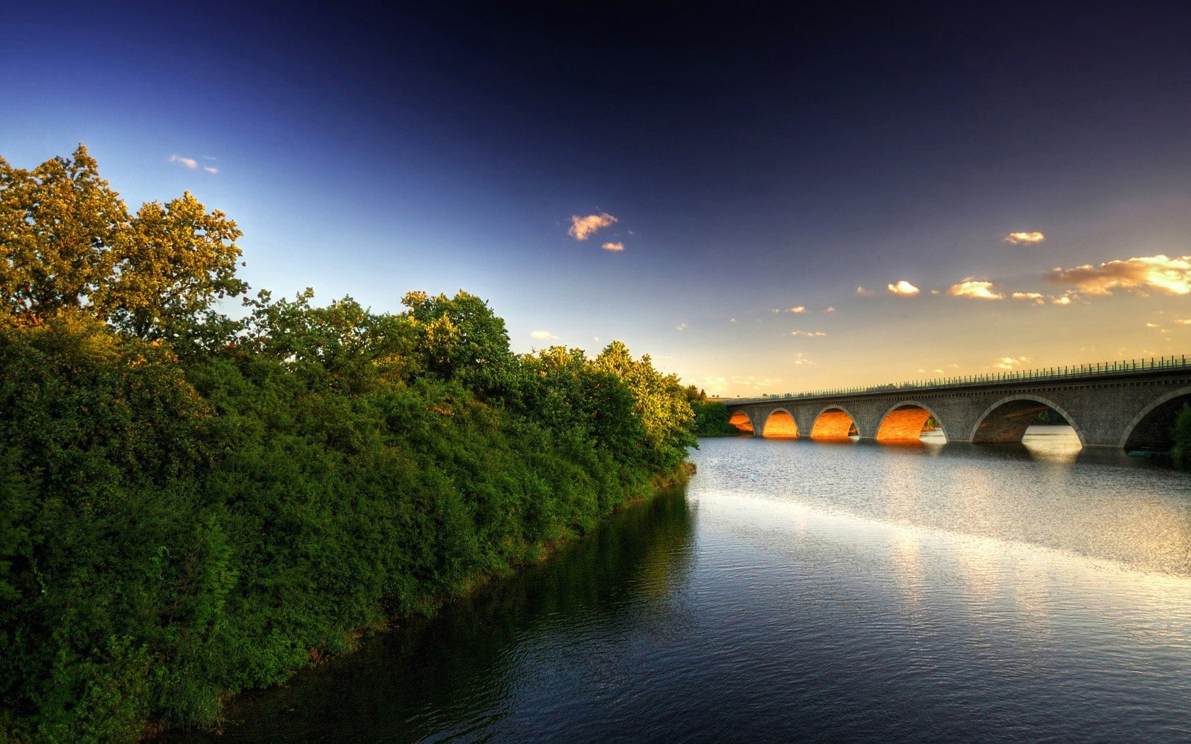 Bridge River Trees HD, nature
