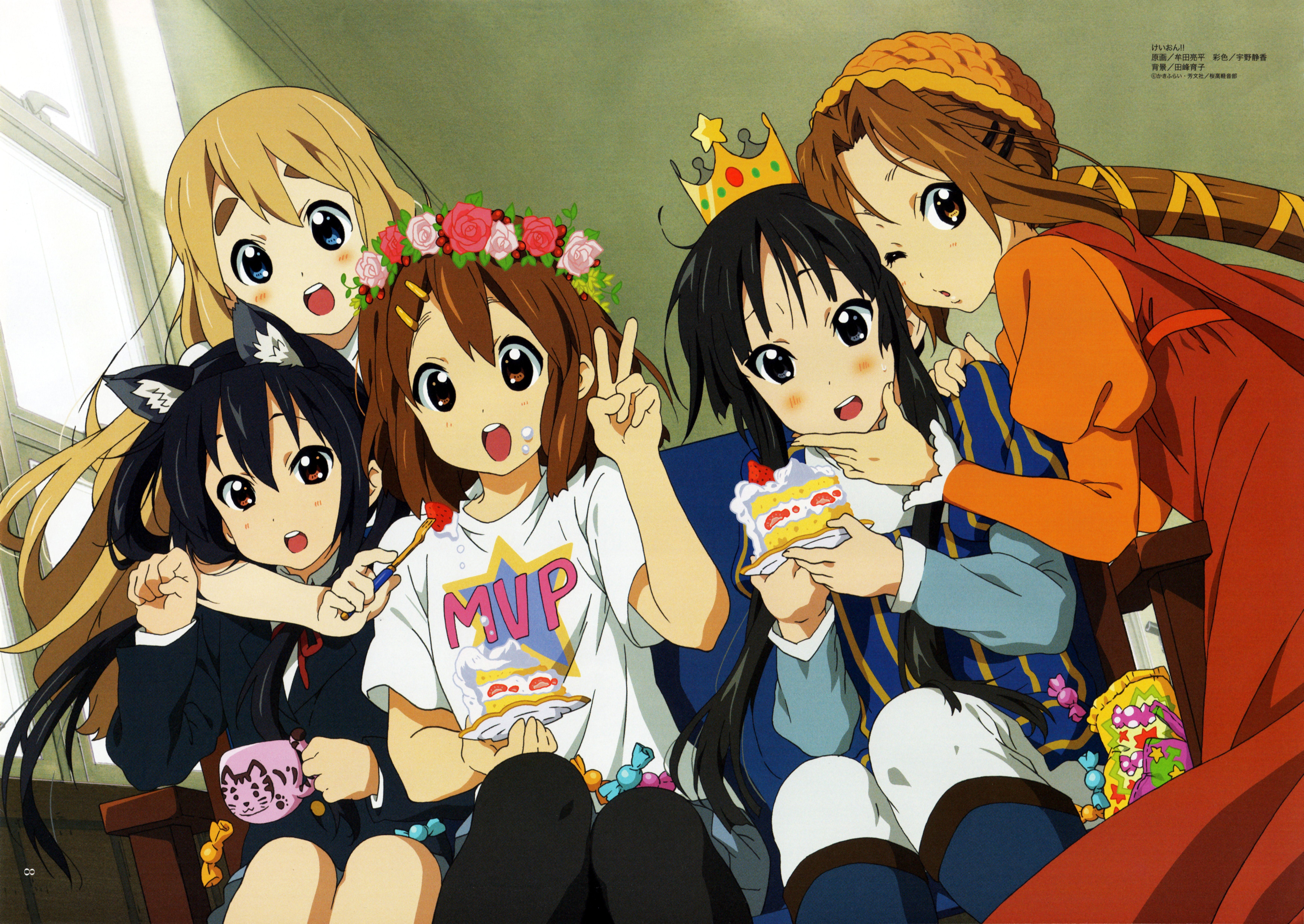 anime, beautiful, characters, friends, girl, girls, group, hair