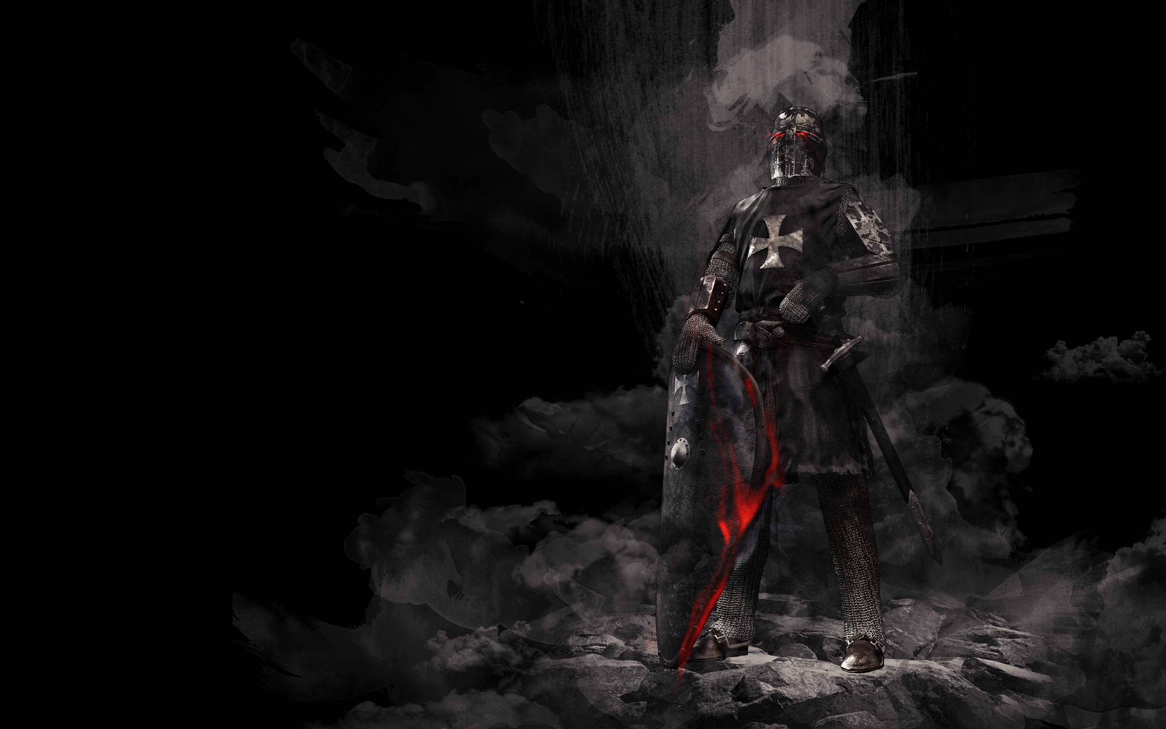 Fantasy, Knight, Shield, Sword