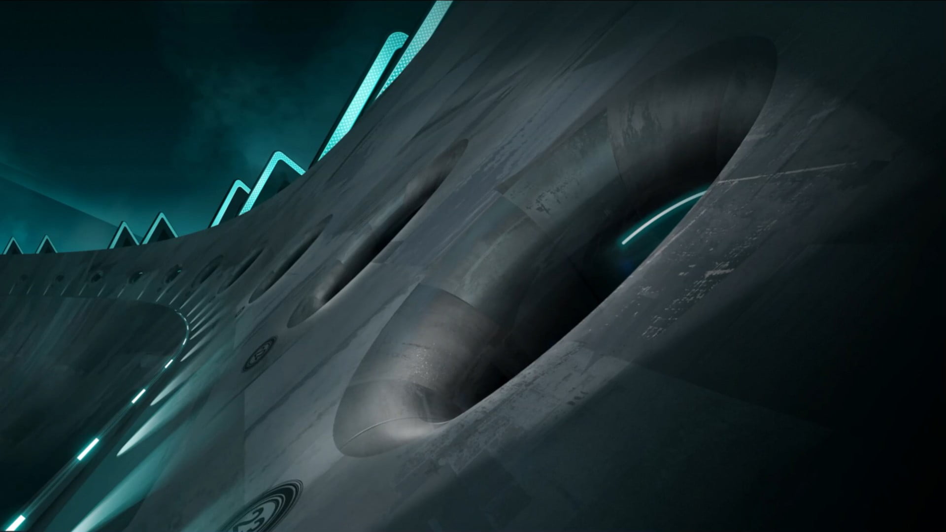 gray 3D wallpaper, Tron: Legacy, nature, no people, sky, architecture