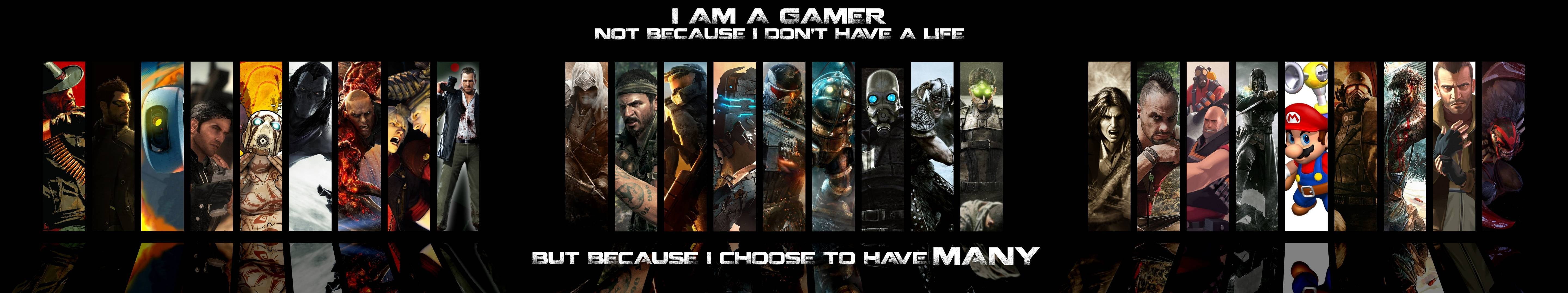 I Am Gamer poster, game poster collage, video games, Team Fortress 2