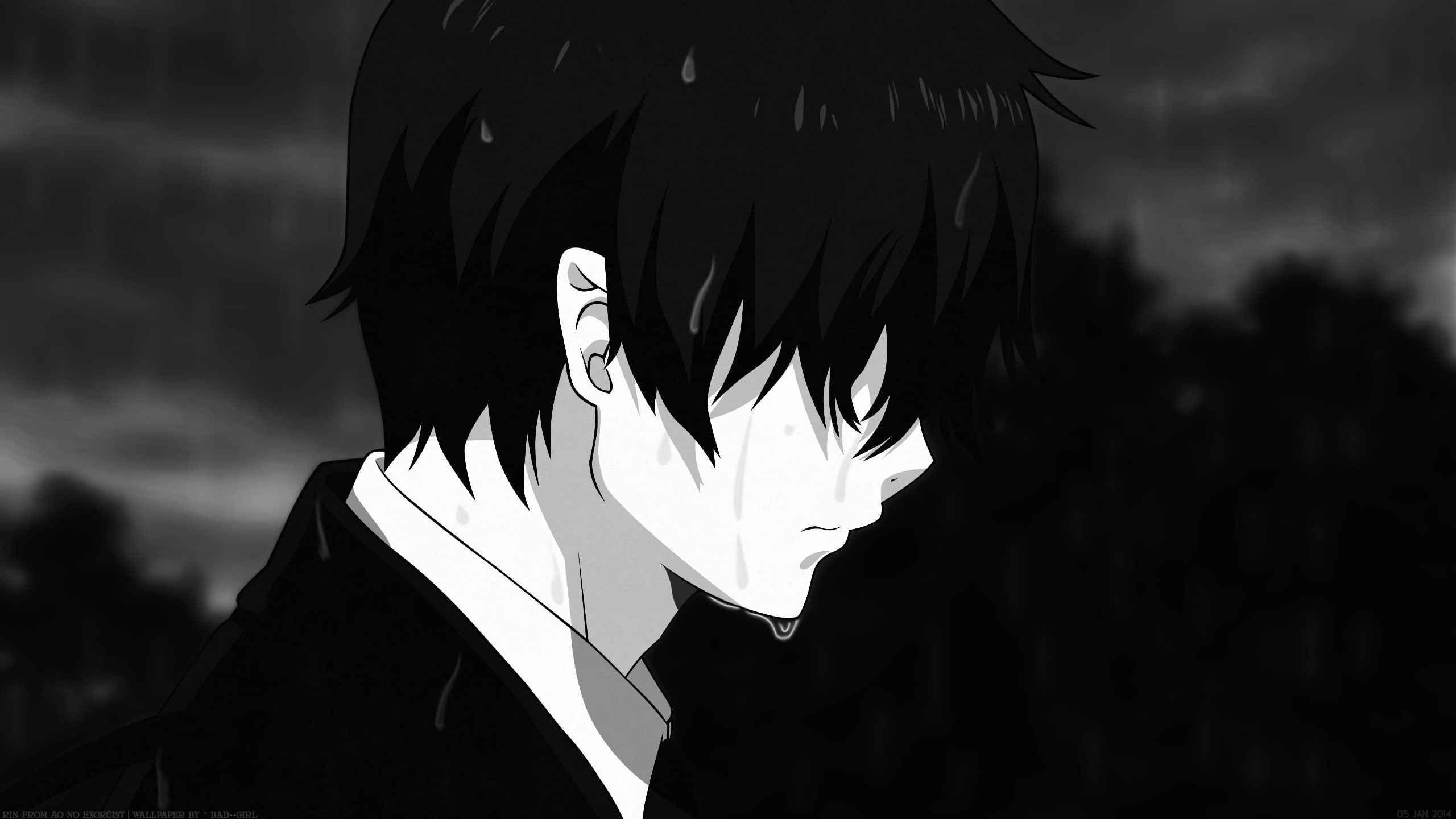 Free download | HD wallpaper: ao no exorcist, rin okumura, sad face ...