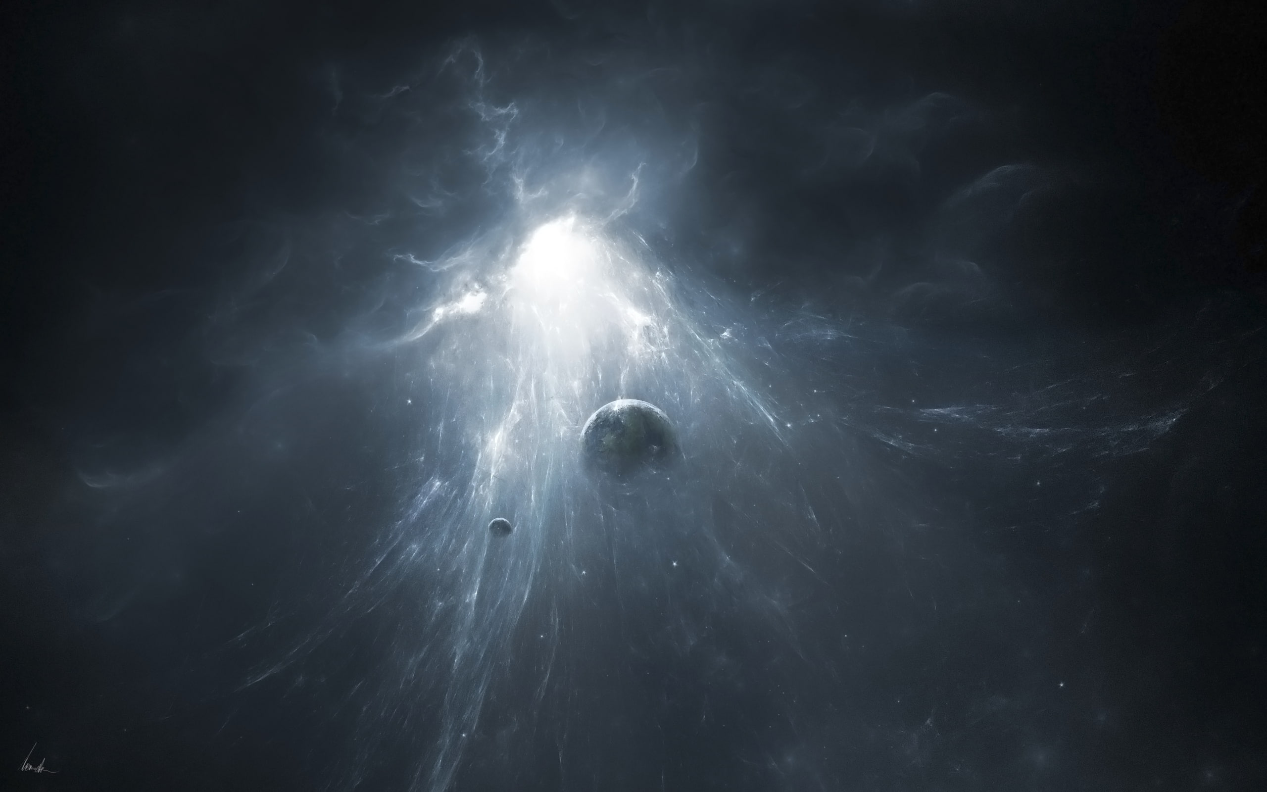 outer space dark fantasy art dreams science fiction artwork 2560x1600  Space Outer Space HD Art
